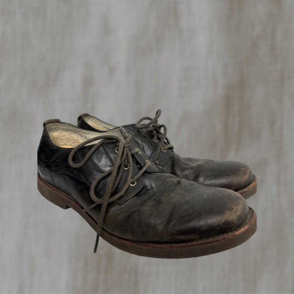 Ugg UGG Australia Klayton Casual Oxford Leather Men’s 11/12 Brown Sheepskin Liner Dress Shoe Mens Size 11 USA Leather Outsole Vintage: No Size US 12 / EU 45 - 1 Thumbnail