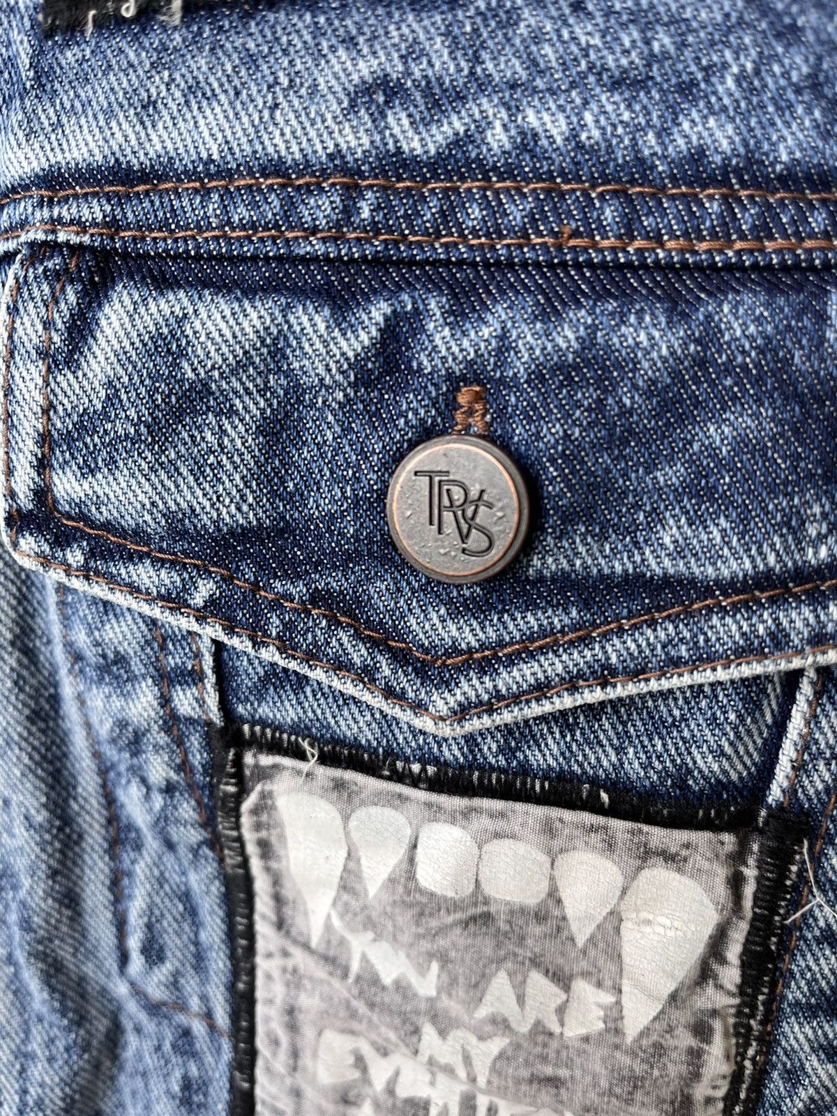 The People Vs. RARE 💎 TPVS Ragged Patches Denim Vest Size US S / EU 44-46 / 1 - 7 Thumbnail