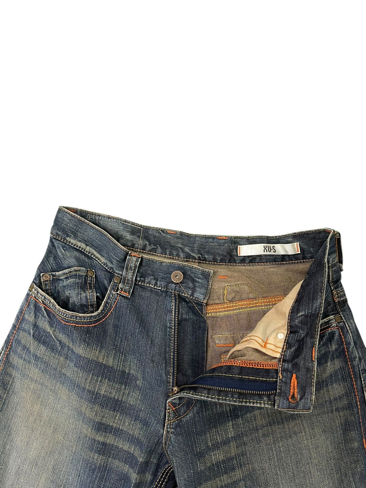 Edwin Flare Loose Jeans Edwin XVs Faded Distress Boot Cut 9🟦 Size US 33 - 9 Thumbnail