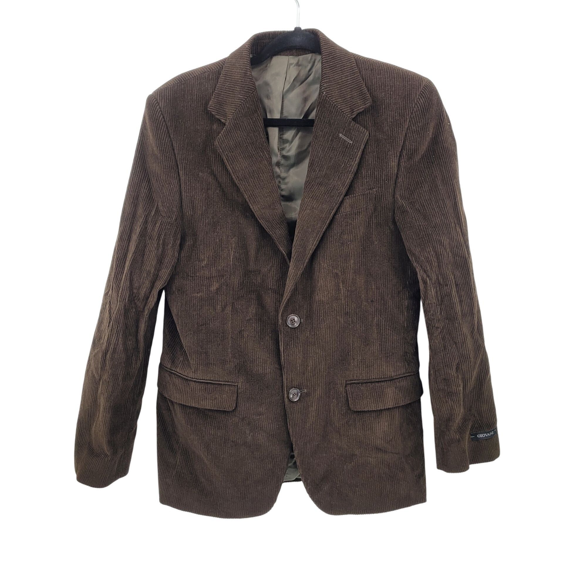 Other Giovani Mens Regular Fit Corduroy Sports Jacket 46 Brown Co Size 46R - 11 Thumbnail