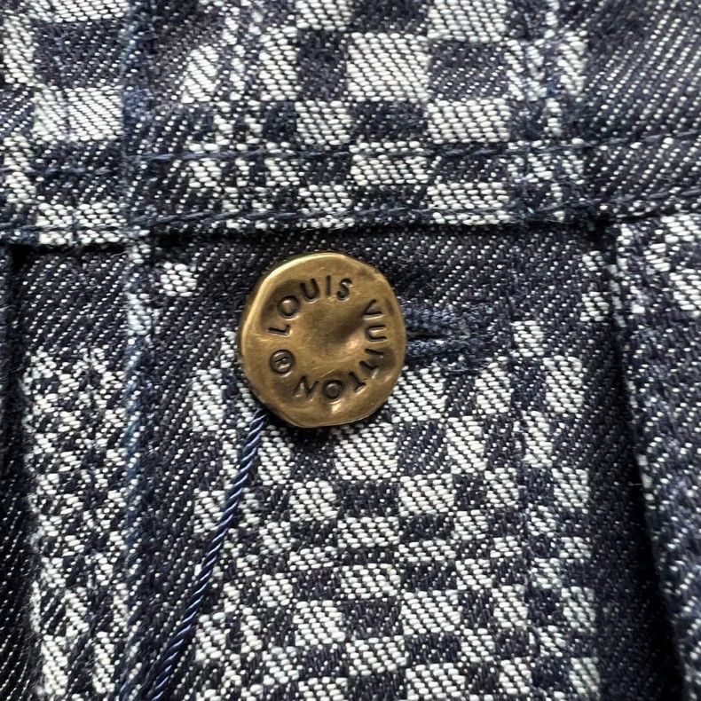 Louis Vuitton Louis Vuitton Blue Check Denim Jacket Size US L / EU 52-54 / 3 - 4 Thumbnail