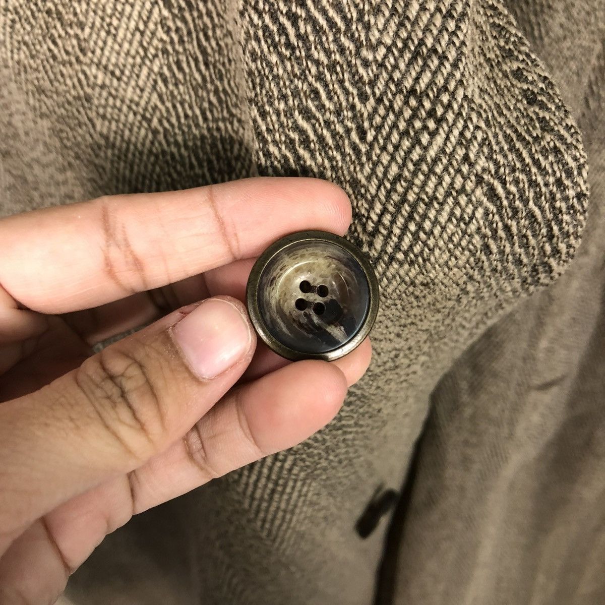Vintage 🔥RICH BROWN LONG COATS WOOL HERRINGBONE MARTEN’S CASHMERE Size US M / EU 48-50 / 2 - 17 Thumbnail