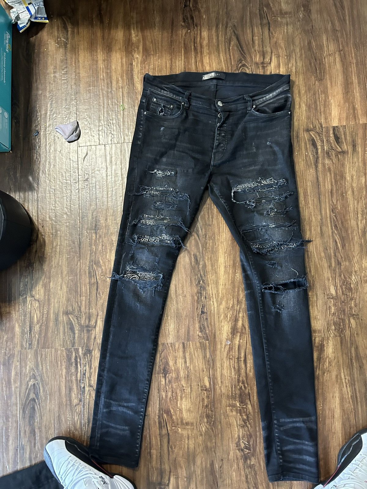 Amiri Amiri MX1 Bandana Denim Jeans Size US 33 - 1 Thumbnail