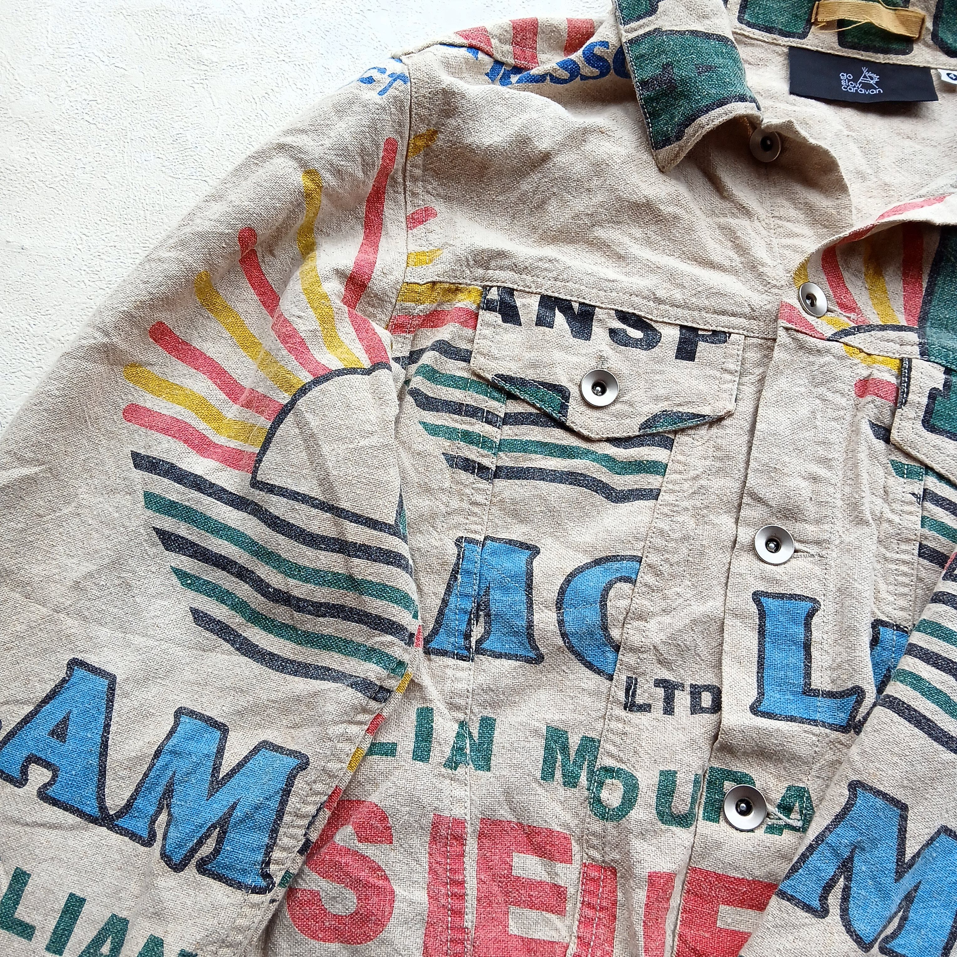 Japanese Brand × go slow caravan GO SLOW CARAVAN OVERPRINT ART JESUS DENIM JACKET Size L / US 10 / IT 46 - 5 Thumbnail