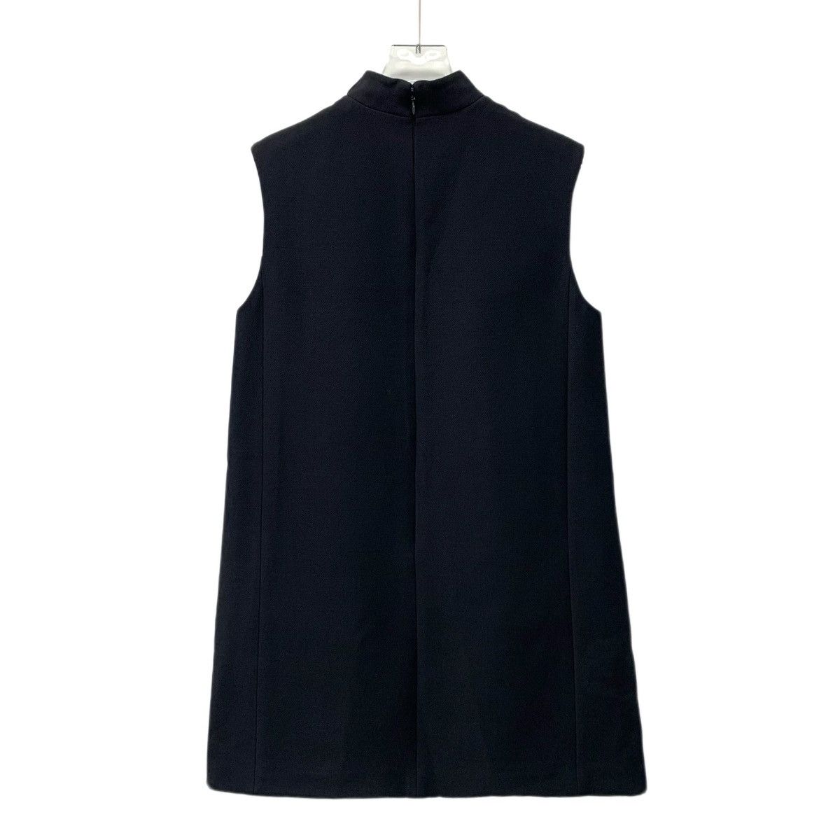 Dior Christian Dior Black Bee Wool Zip Sleeveless Dress K26WX Size XS / US 0-2 / IT 36-38 - 2 Thumbnail