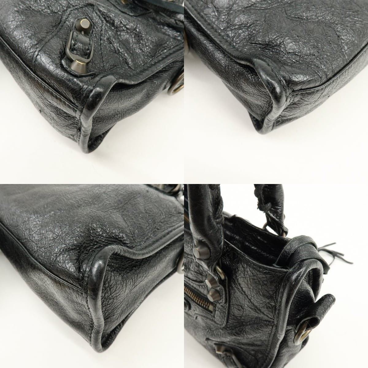 Balenciaga Balenciaga Mini City Lambskin Shoulder Bag Black Size ONE SIZE - 5 Thumbnail