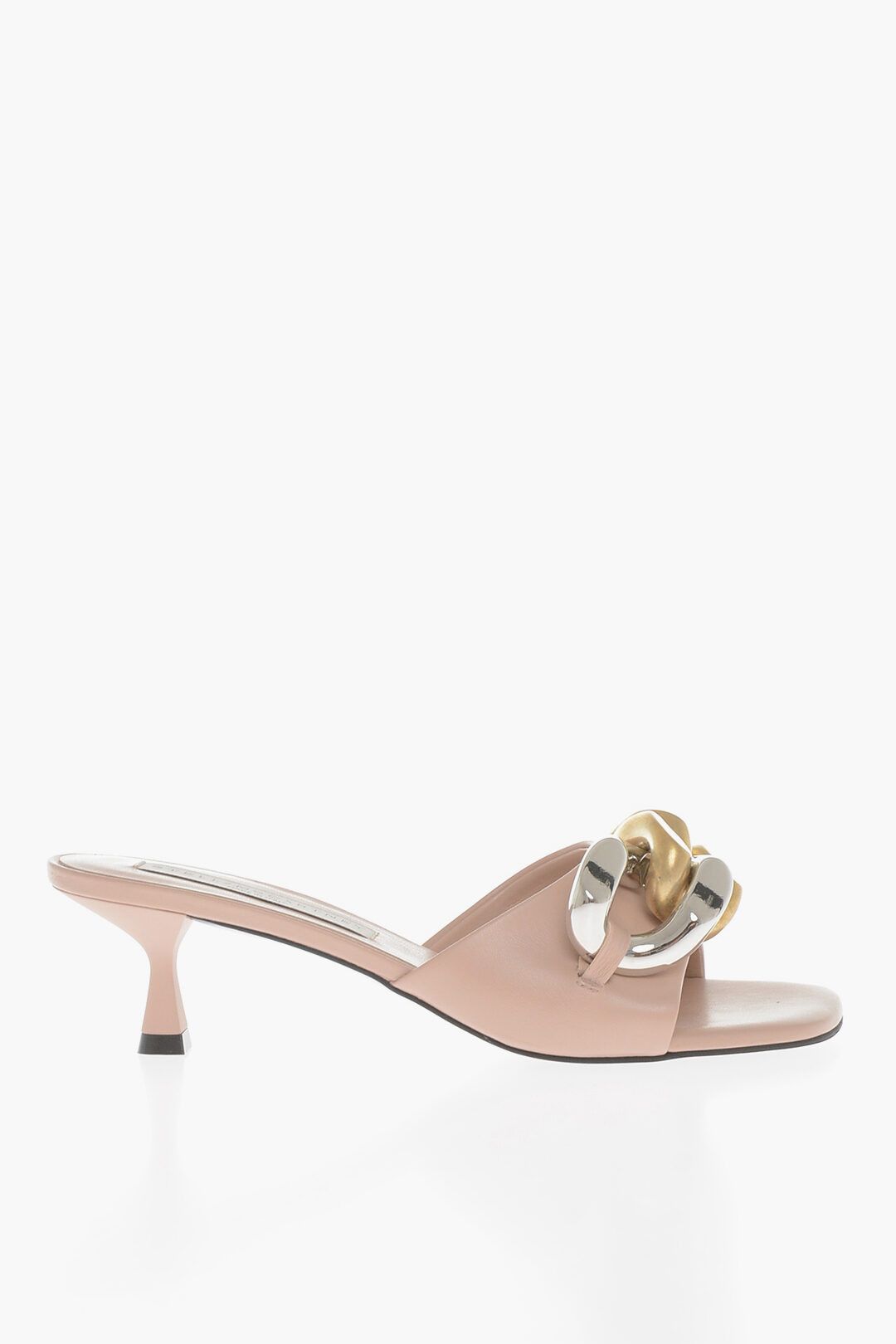 Stella McCartney og1mm0824 Vegan Leather Open Toe Mules With Chain in Pink Size US 7 / IT 37 - 1 Thumbnail