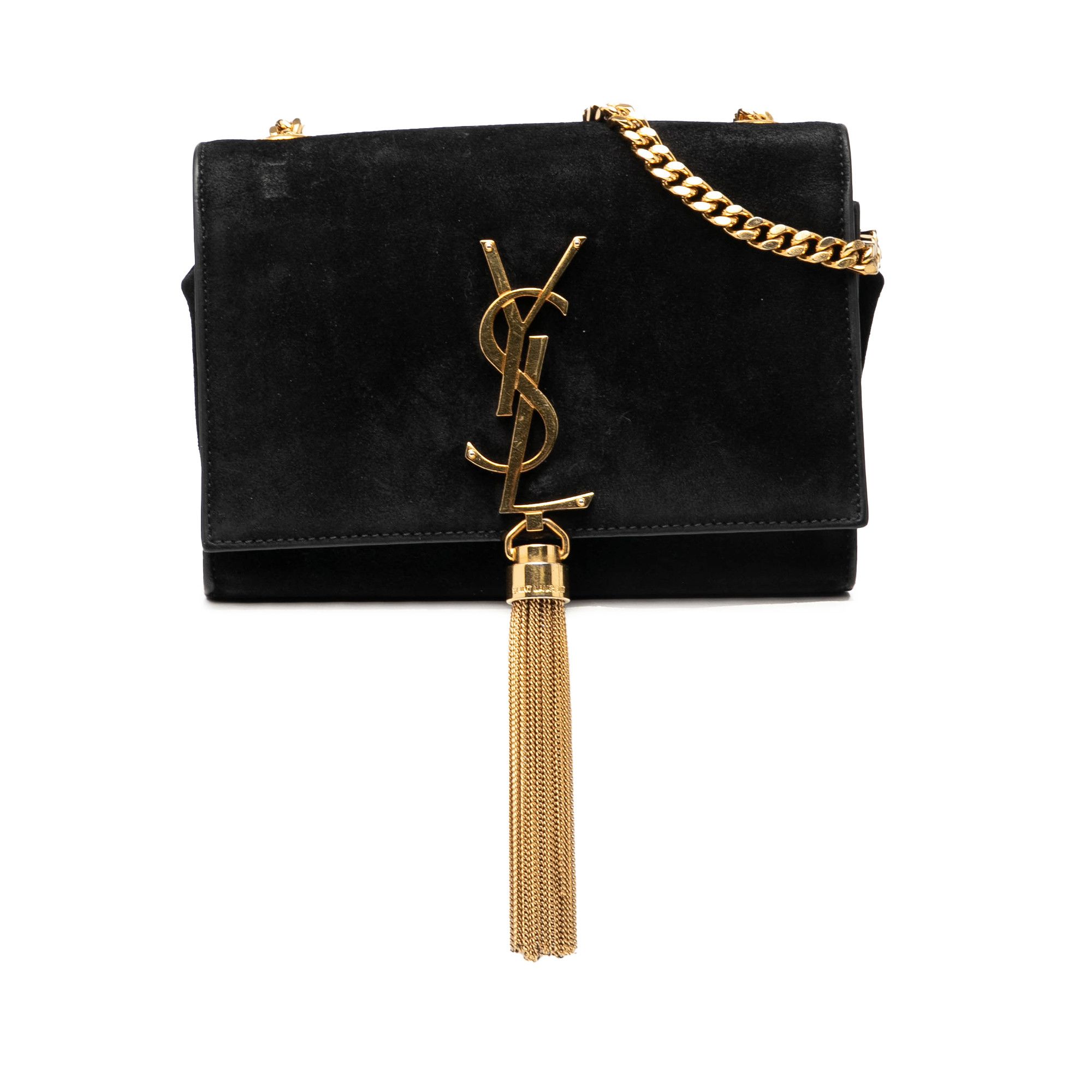 Yves Saint Laurent Yves Saint Laurent Small Suede Monogram Kate Tassel Crossbody Size ONE SIZE - 1 Thumbnail