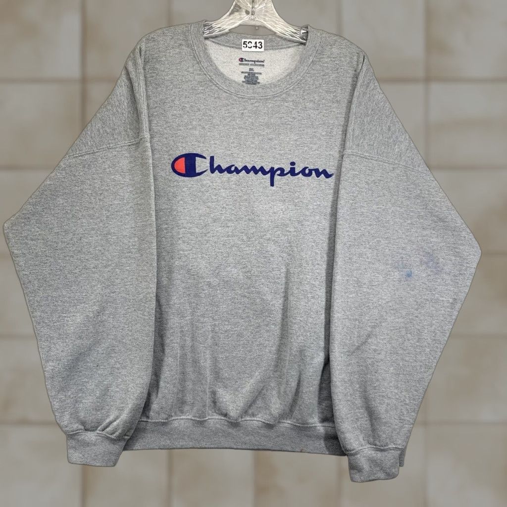 Champion Champion Crewneck Sweatshirt Unisex XL Gray 90s Graphic Print Sport Fleece Pullover Size US XL / EU 56 / 4 - 1 Thumbnail
