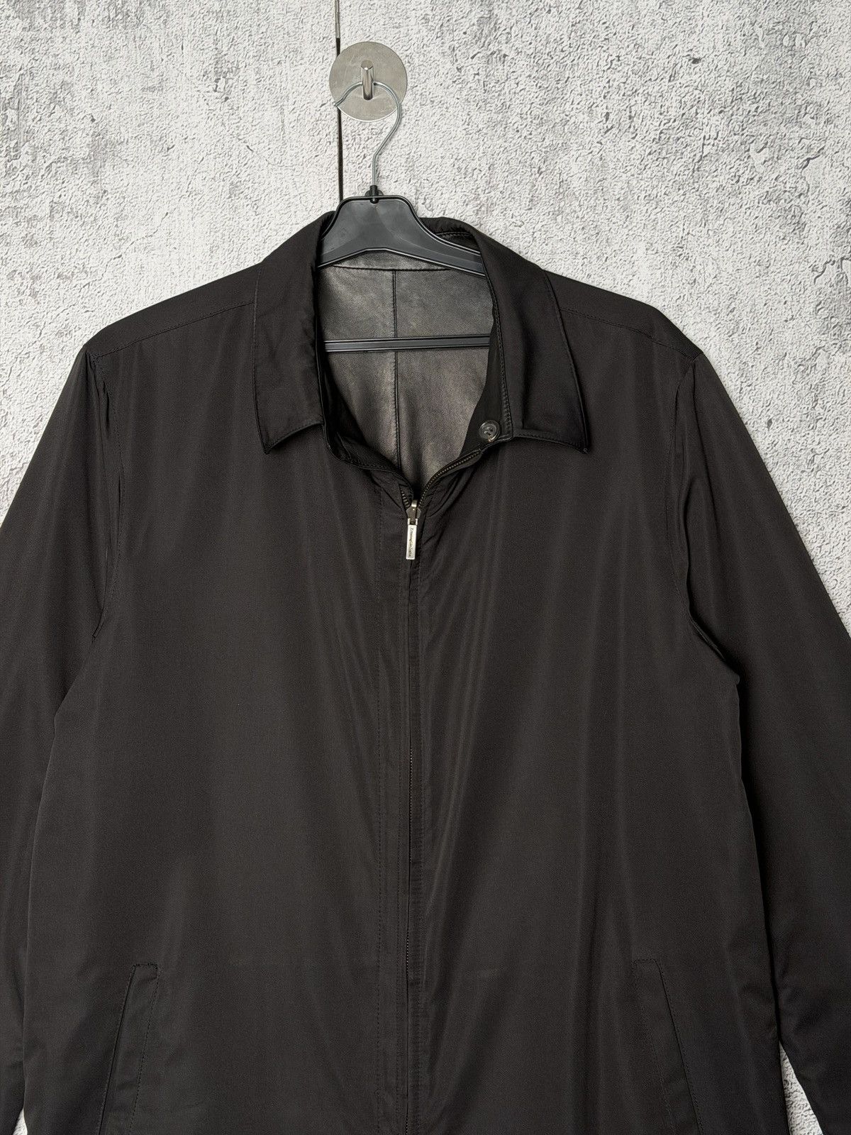 Ermenegildo Zegna Ermenegildo Zegna Mens Reversible Leather Zip-Up Coat Jacket Size US L / EU 52-54 / 3 - 15 Thumbnail