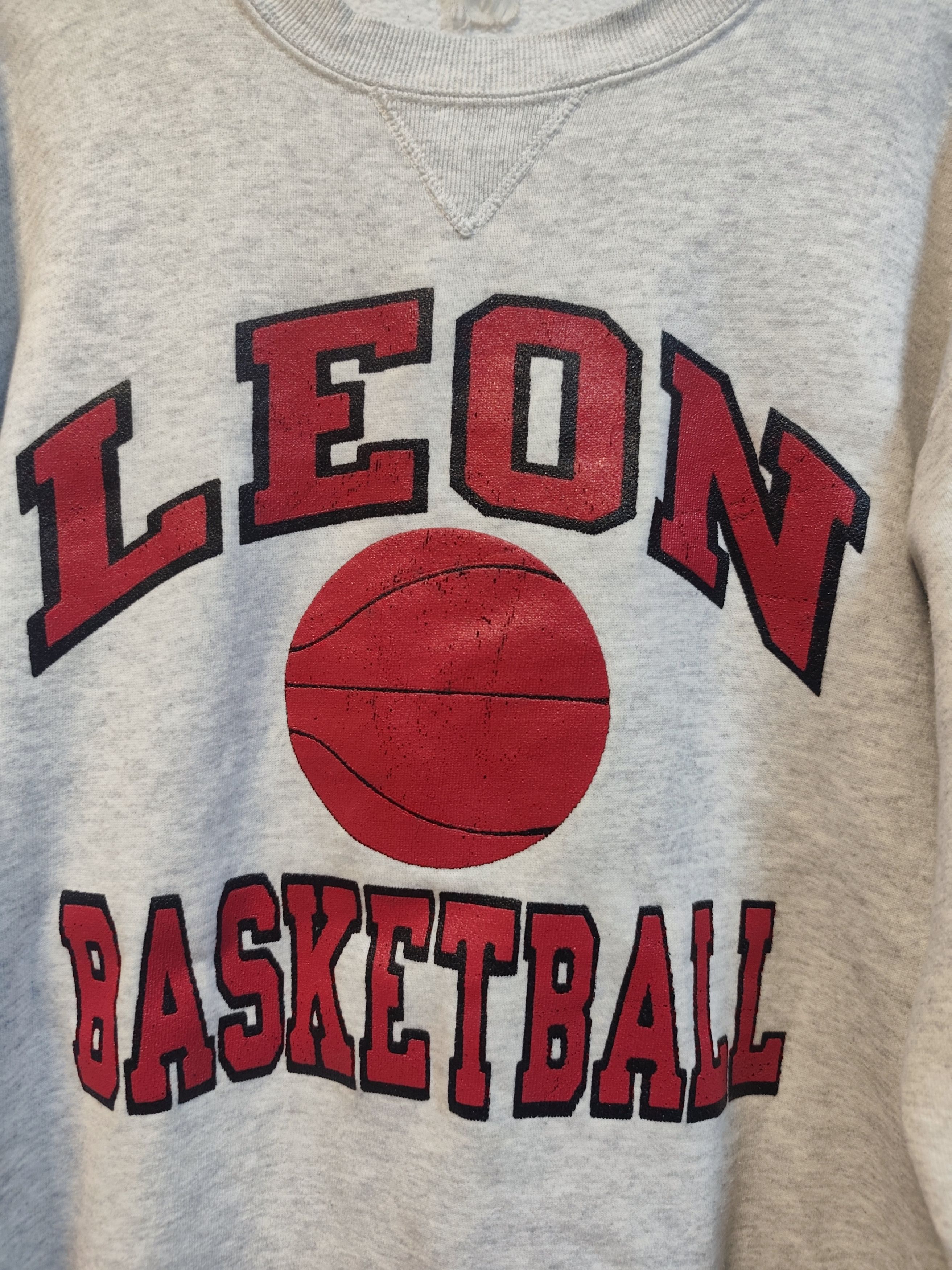 Vintage Vintage 90s Sweatshirt Leon Basketball Size US XL / EU 56 / 4 - 2 Thumbnail