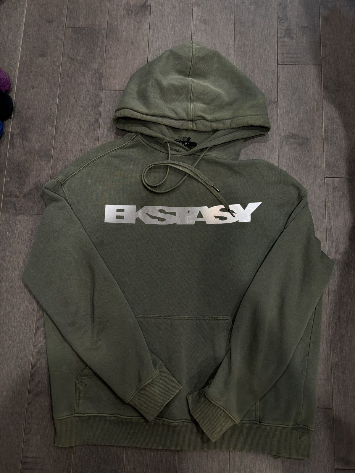 image of Ksubi Ekstasy Hoodie Green Small, Men's