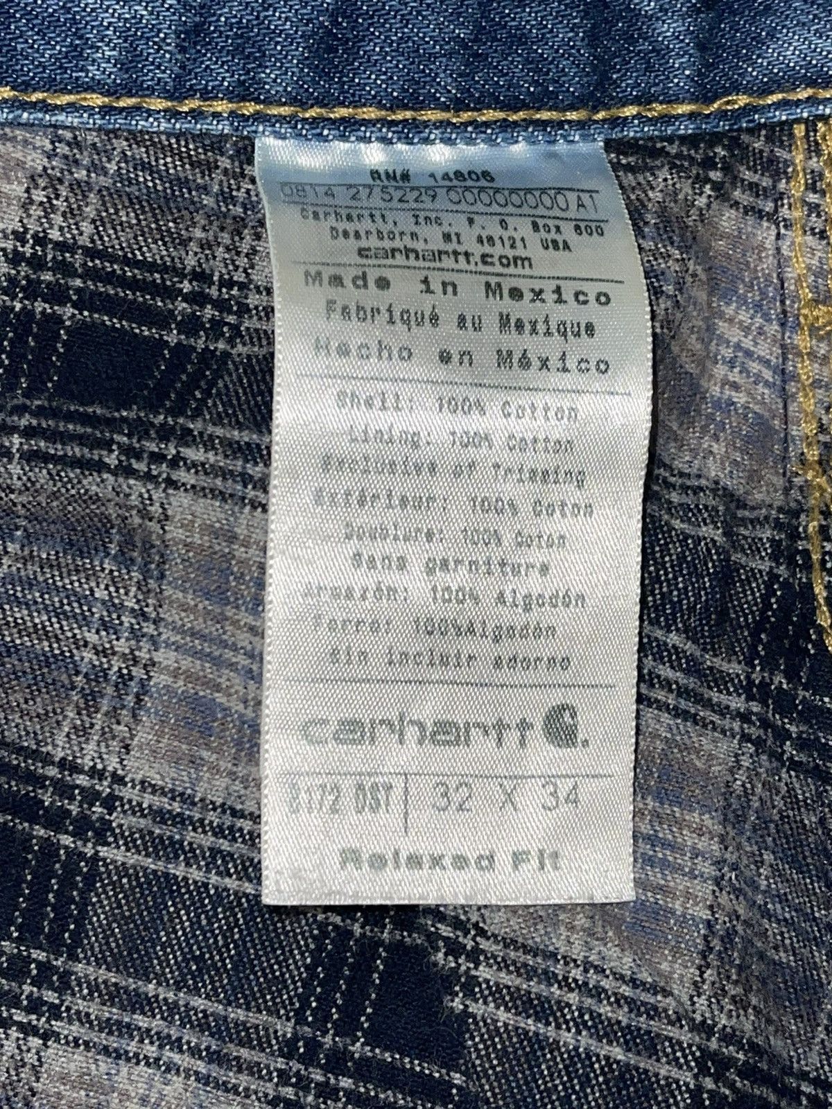 Carhartt Relaxed fit, Carhartt lined jeans Size US 32 / EU 48 - 5 Thumbnail