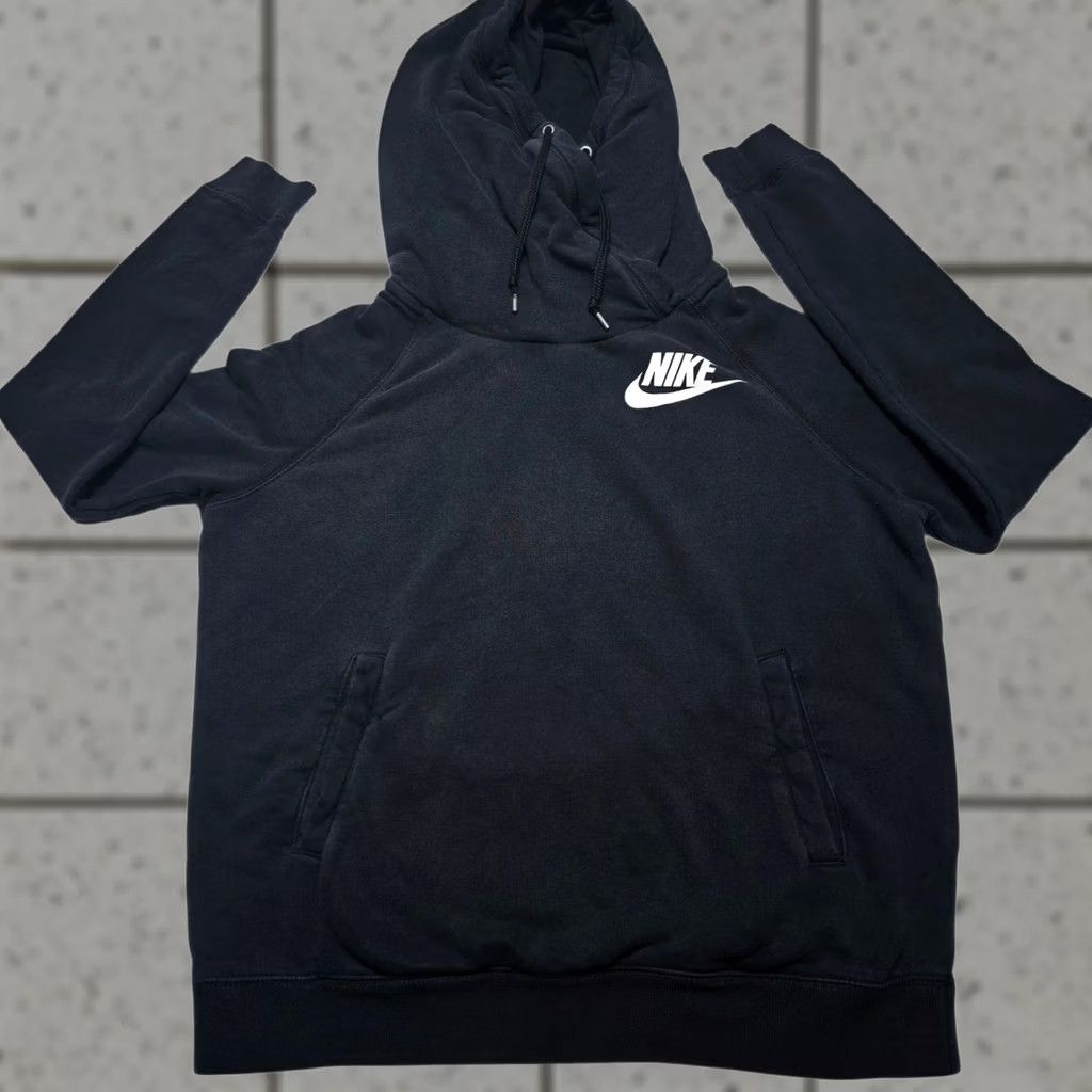 Nike Nike Black Pullover Hoodie Cowl Cross Neck Sweatshirt Women’s Medium Size M / US 6-8 / IT 42-44 - 1 Thumbnail