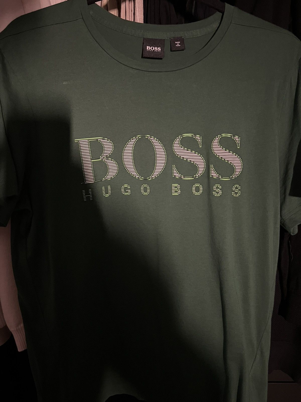 Hugo Boss Hugo Boss shirt Green Olive logo Size US S / EU 44-46 / 1 - 5 Thumbnail