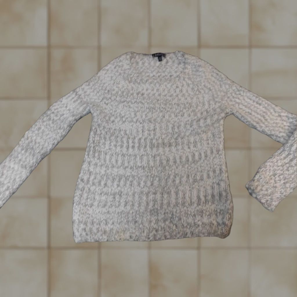Buffalo David Bitton Buffalo by David Bitton Sweater Pullover Womens M Gray Knit Crew Neck Long Sleeve Embroidered Stretch Classic Size M / US 6-8 / IT 42-44 - 1 Thumbnail