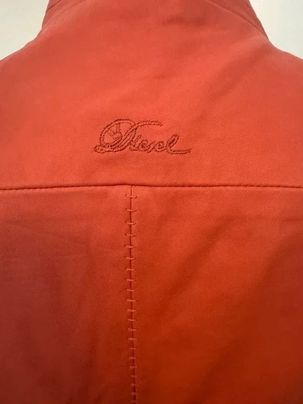 Diesel Women’s DIESEL Leather Jacket in a Vibrant Coral - S. M Size M / US 6-8 / IT 42-44 - 12 Thumbnail