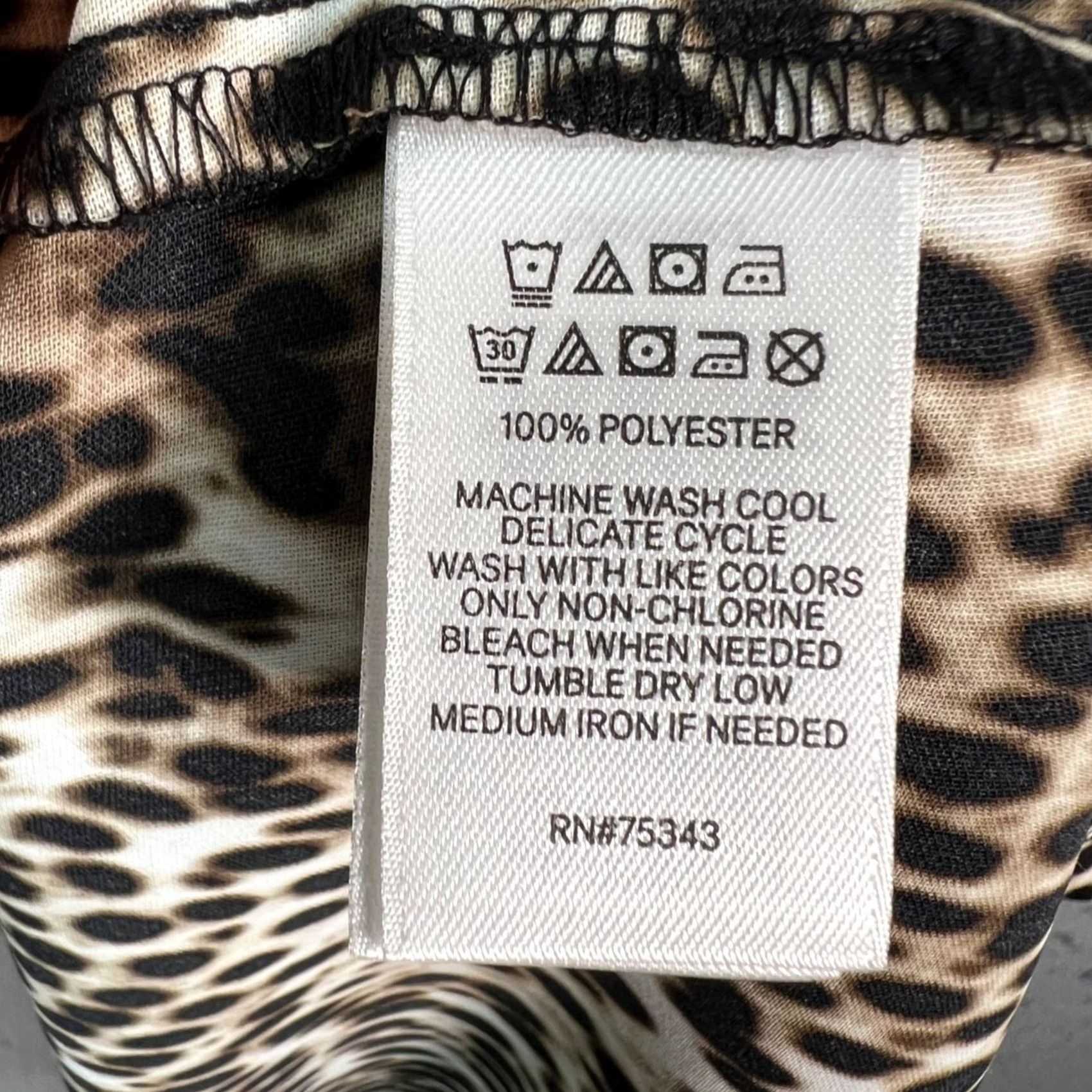 Rachel Zoe Rachel Zoe Leopard Print Short Sleeve Dress Womens 10 Multicolor Shift Summer Dress Mens? Size 32" / US 10 / IT 46 - 4 Thumbnail