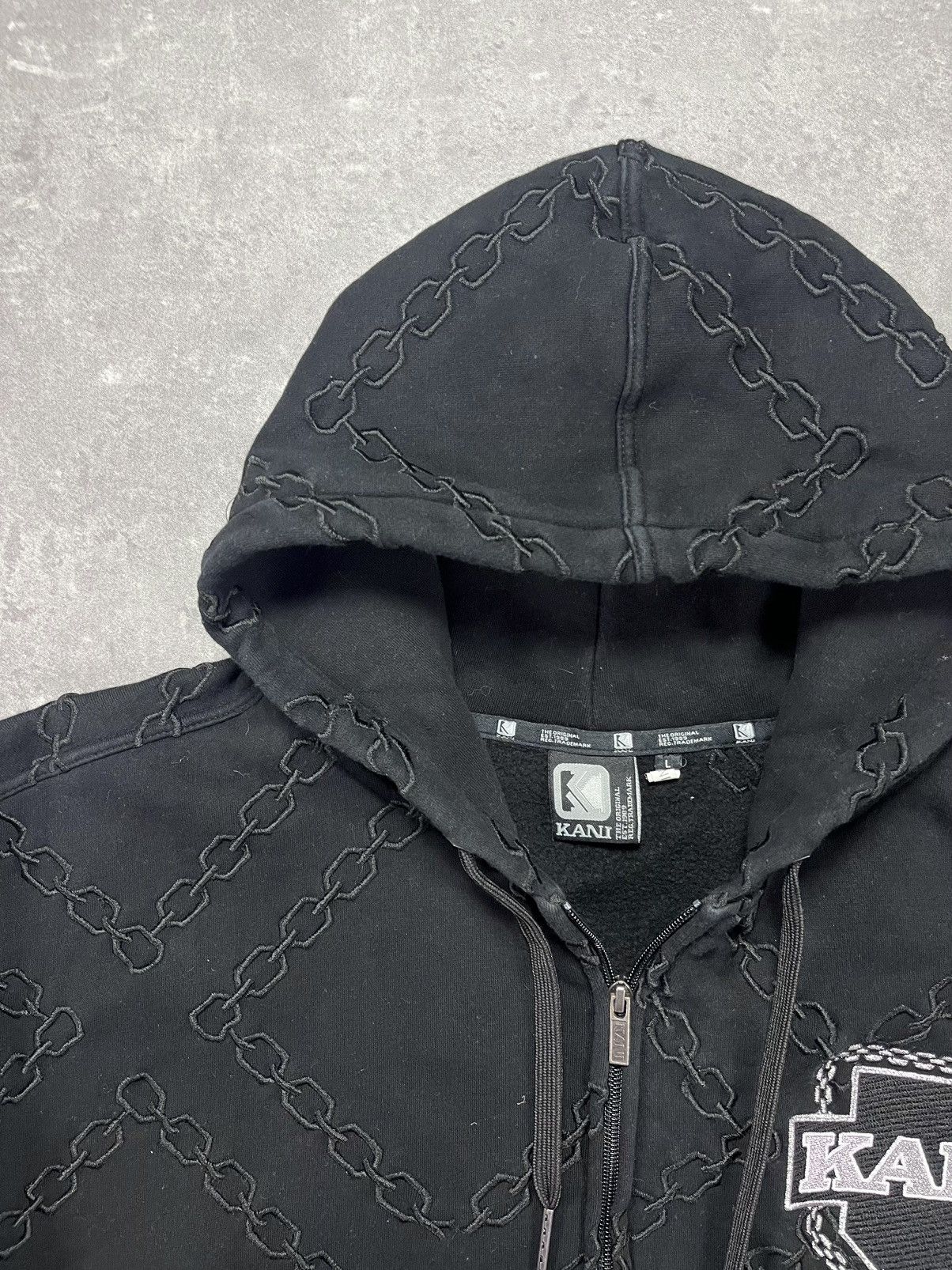 Karl Kani Karl Kani Chains Logo AOP Embroidered Baggy Zip Hoodie L XL Size US L / EU 52-54 / 3 - 8 Thumbnail