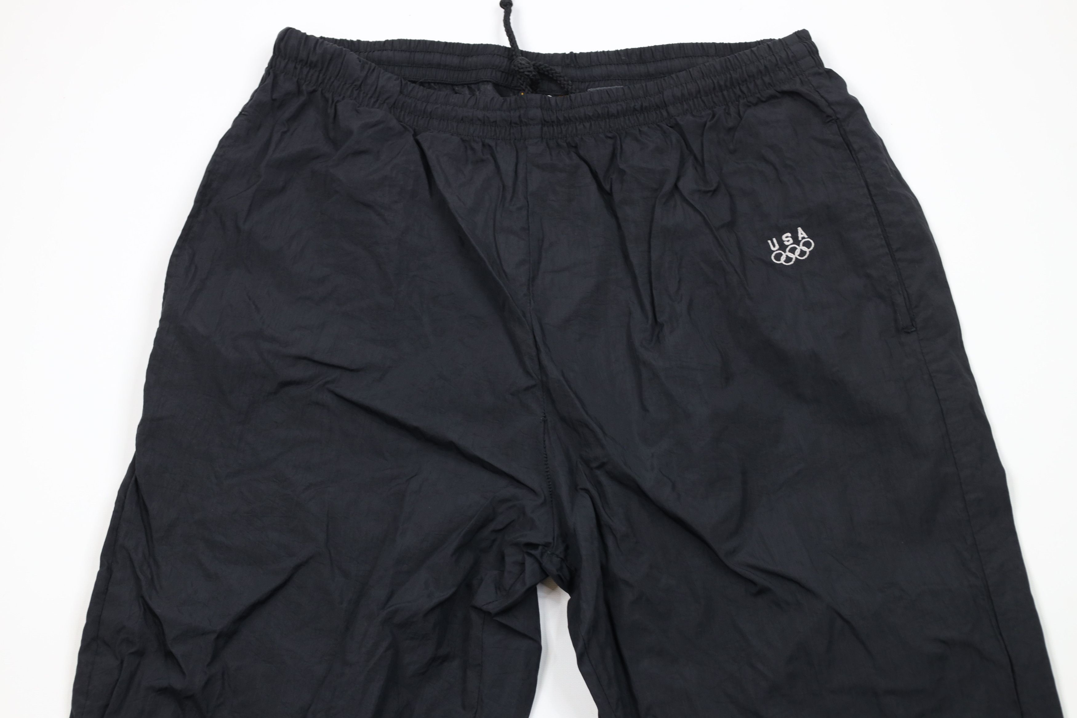 Vintage Vintage 90s USA Olympics Windbreaker Joggers Pants Black Size US 34 / EU 50 - 2 Thumbnail
