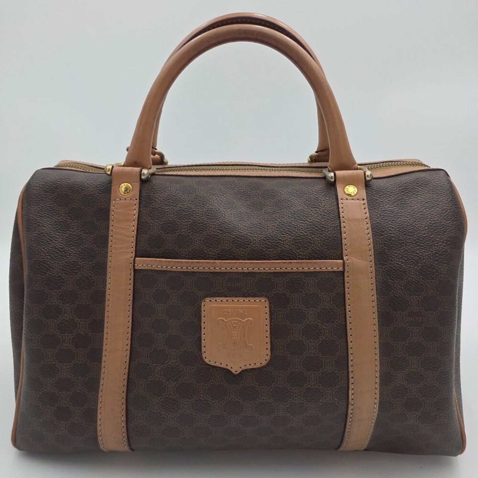 Celine Vintage Celine Macadam Boston Bag in Brown Size ONE SIZE - 1 Thumbnail