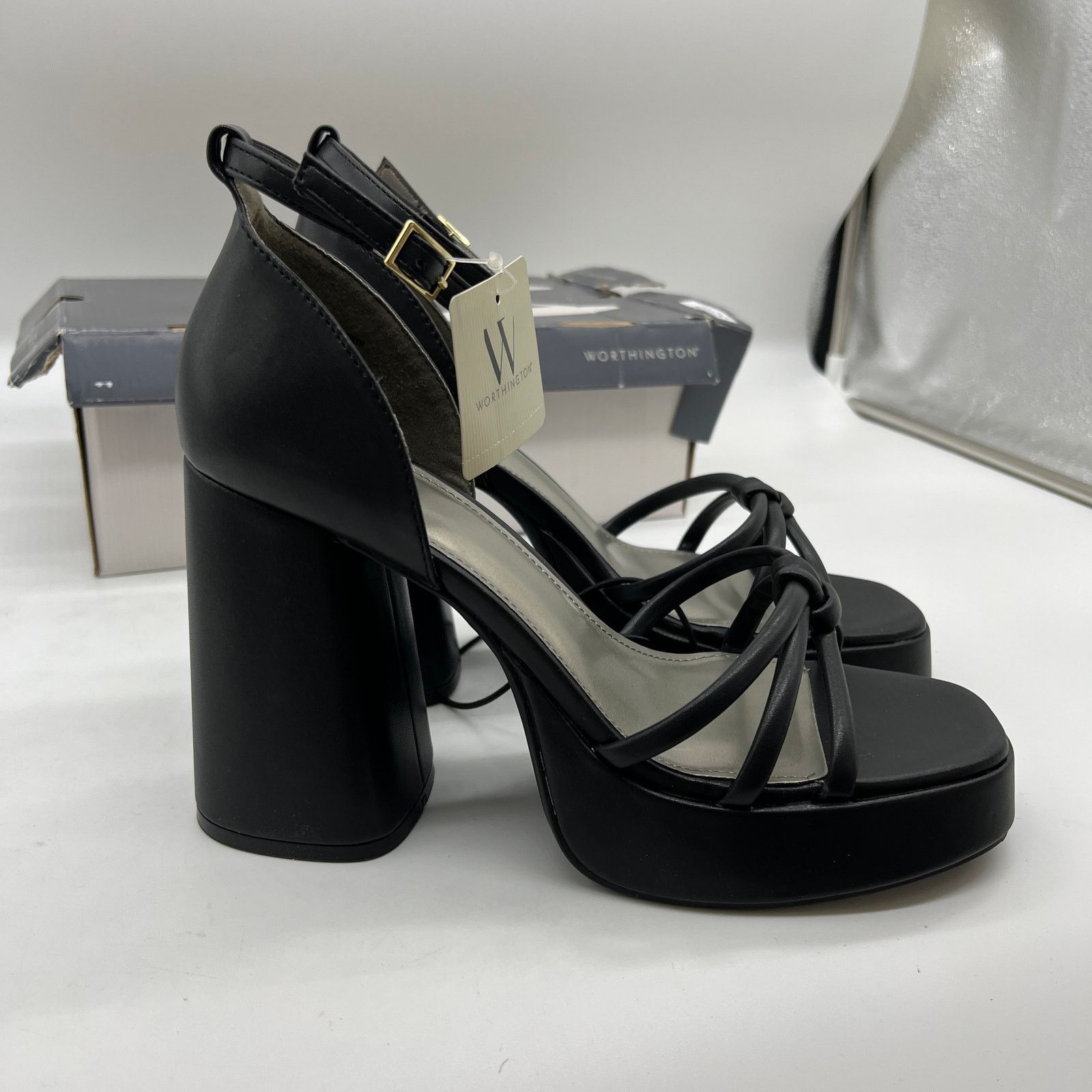 Other Worthington Womens Ellsworth Heeled Sandals Black Size 8.5M Size US 8.5 / IT 38.5 - 5 Thumbnail