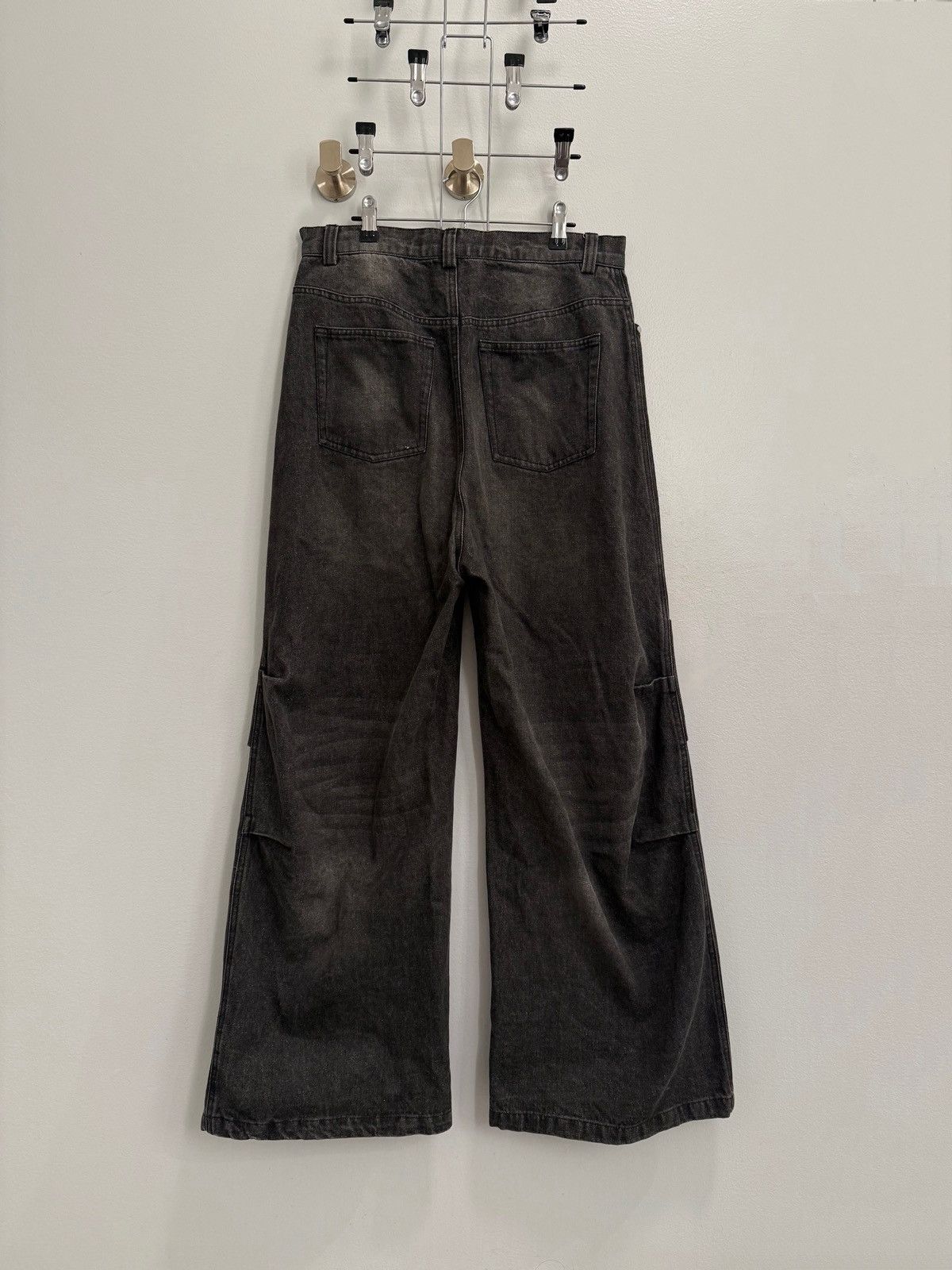 Other Wide Legged Black Denim Jeans Size 30" / US 8 / IT 44 - 2 Thumbnail