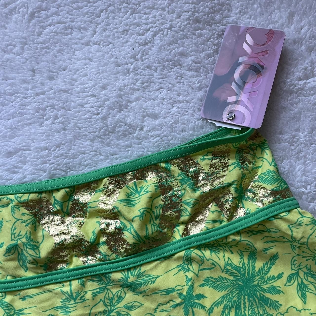 XOXO XOXO Green Mini Swim Skirt Size Large Size 31" - 6 Thumbnail