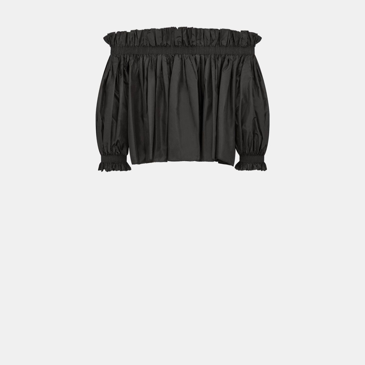 Dior o1bcso1str0225 Off-The-Shoulder Smocked Top in Black Size M / US 6-8 / IT 42-44 - 2 Thumbnail