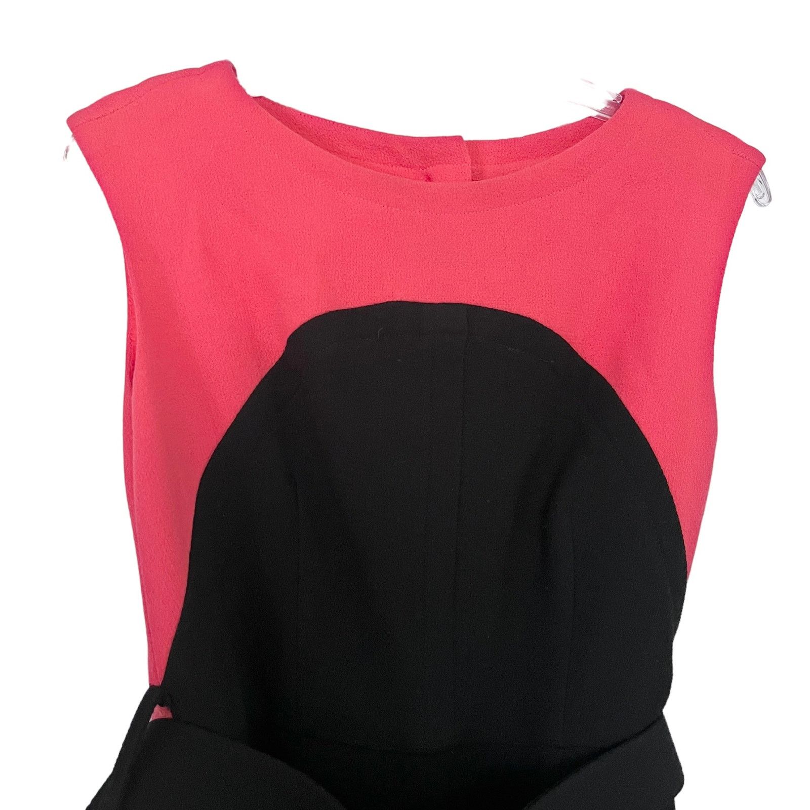 MILLY Milly Ella Belted Colorblock Knee Length Sheath Dress Size M / US 6-8 / IT 42-44 - 2 Thumbnail