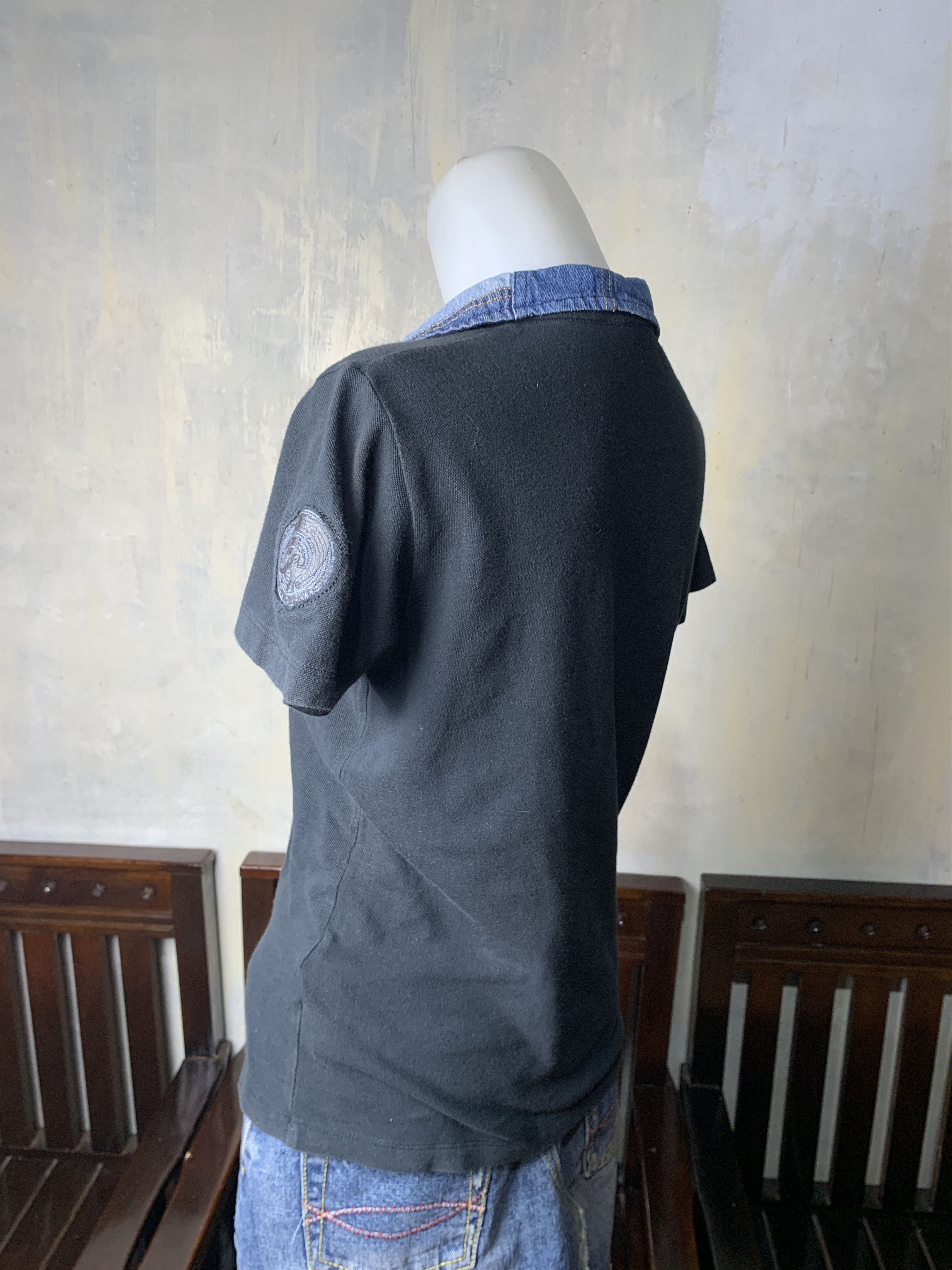 Diesel Diesel Black Embroidered Baby Polo (M) Size S / US 4 / IT 40 - 3 Thumbnail