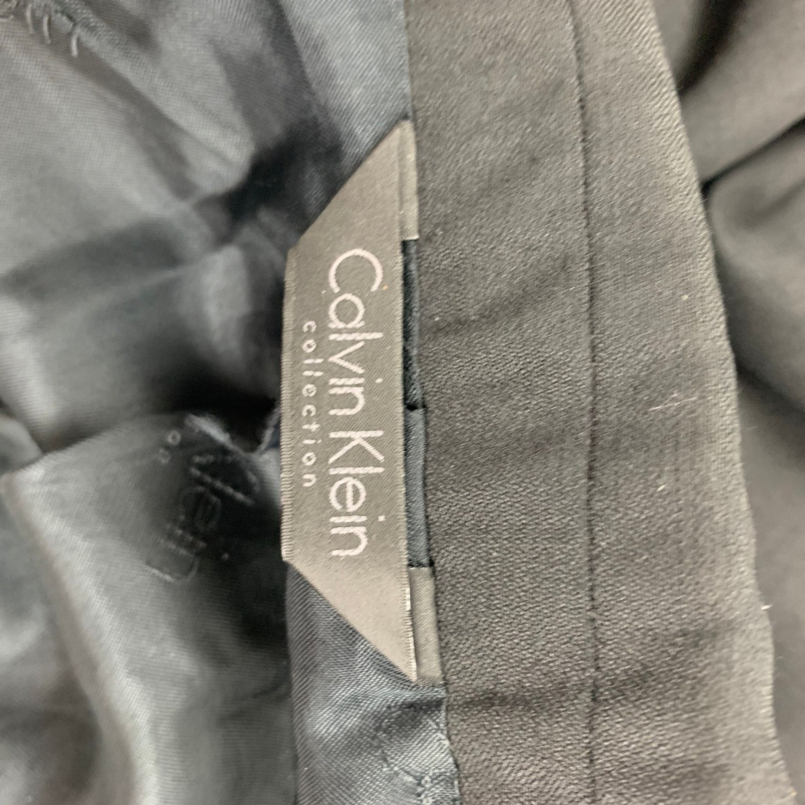 Calvin Klein Size 36 Black Wool Peak Lapel Tuxedo Sport Coat Size 36R - 8 Thumbnail