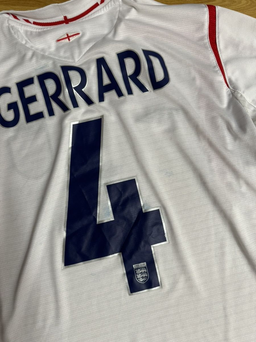 Umbro × Vintage Blokecore ⚽️ England 2005 - 2007 home #4 GERRARD football kit Size US L / EU 52-54 / 3 - 15 Thumbnail