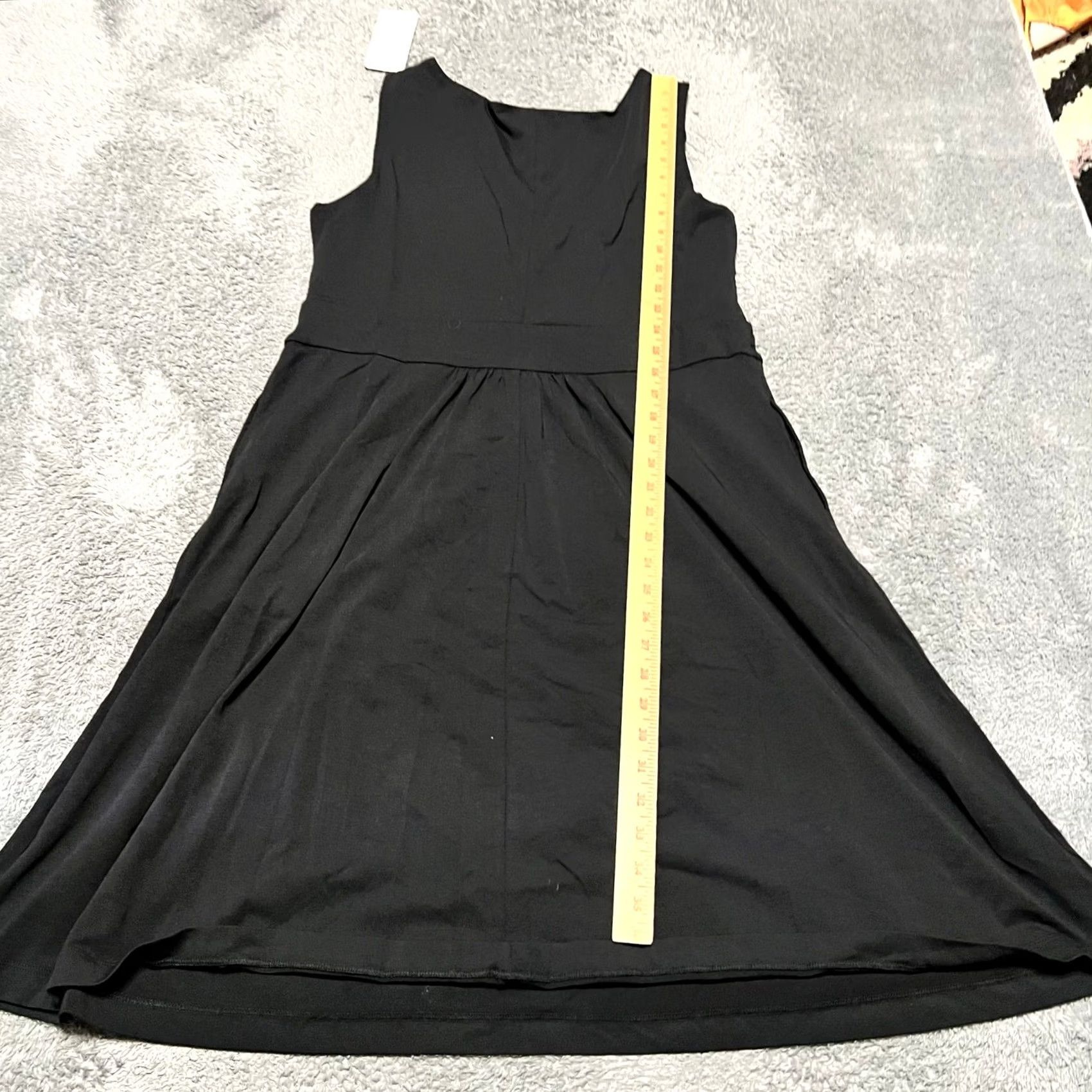 Lands' End Lands’ End Floral Fit Flare Dress Womens Large 14-16 Black Mini Dress L Womens Black Mini Size L / US 10 / IT 46 - 6 Thumbnail