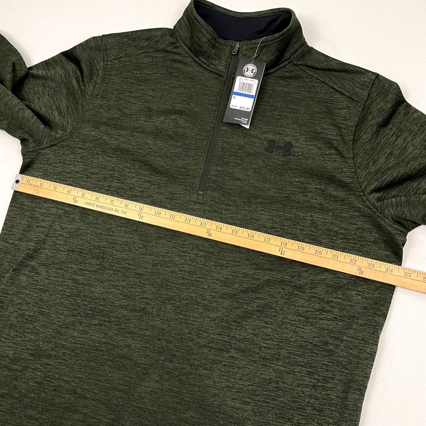 Under Armour VINTAGE: No Under Armour ColdGear Pullover Men XL Green Fleece Quarter Zip Golf Pullover NEW Size US XL / EU 56 / 4 - 6 Thumbnail