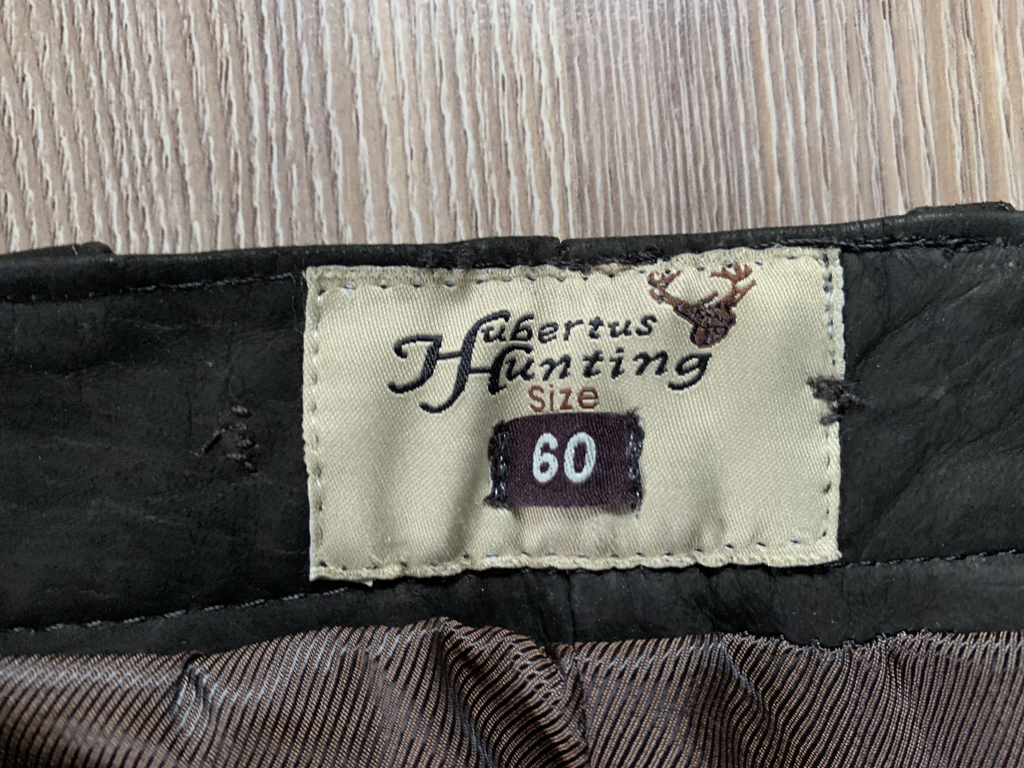 Hunter Vintage Hubertus Hunting Heavy Leather Trousers Pant Size US 44 / EU 60 - 7 Thumbnail