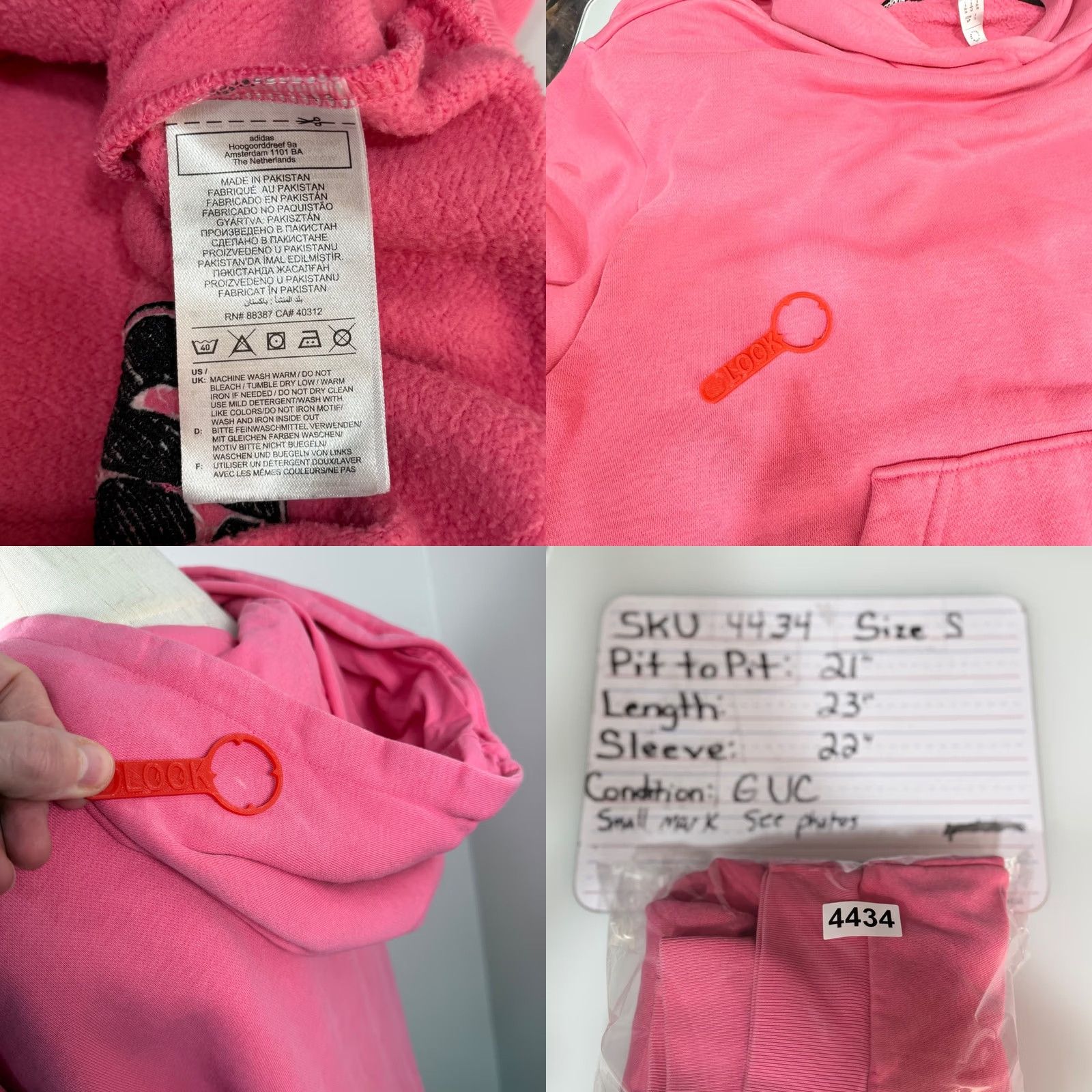 Adidas Adidas Pink Fleece Hoodie Pullover Sporty Heart Embroidery Small Size S / US 4 / IT 40 - 8 Thumbnail