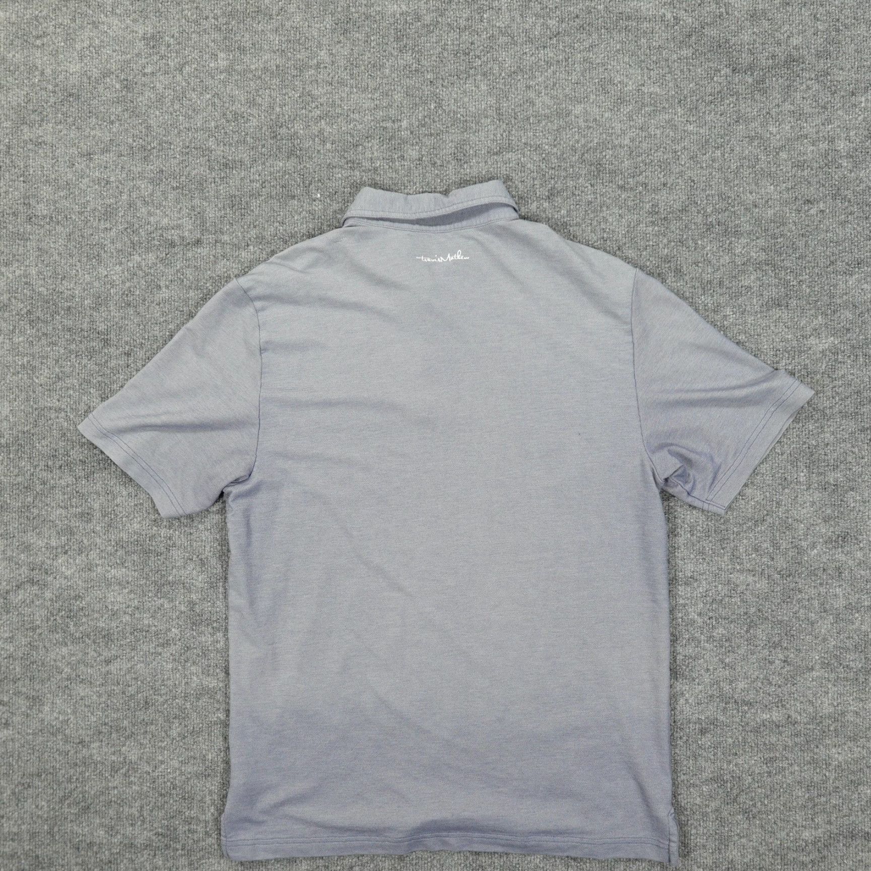 TravisMathew Travis Mathew Polo Shirt Men M Gray Striped Pocket Golf Performance Stretch Size US M / EU 48-50 / 2 - 6 Thumbnail
