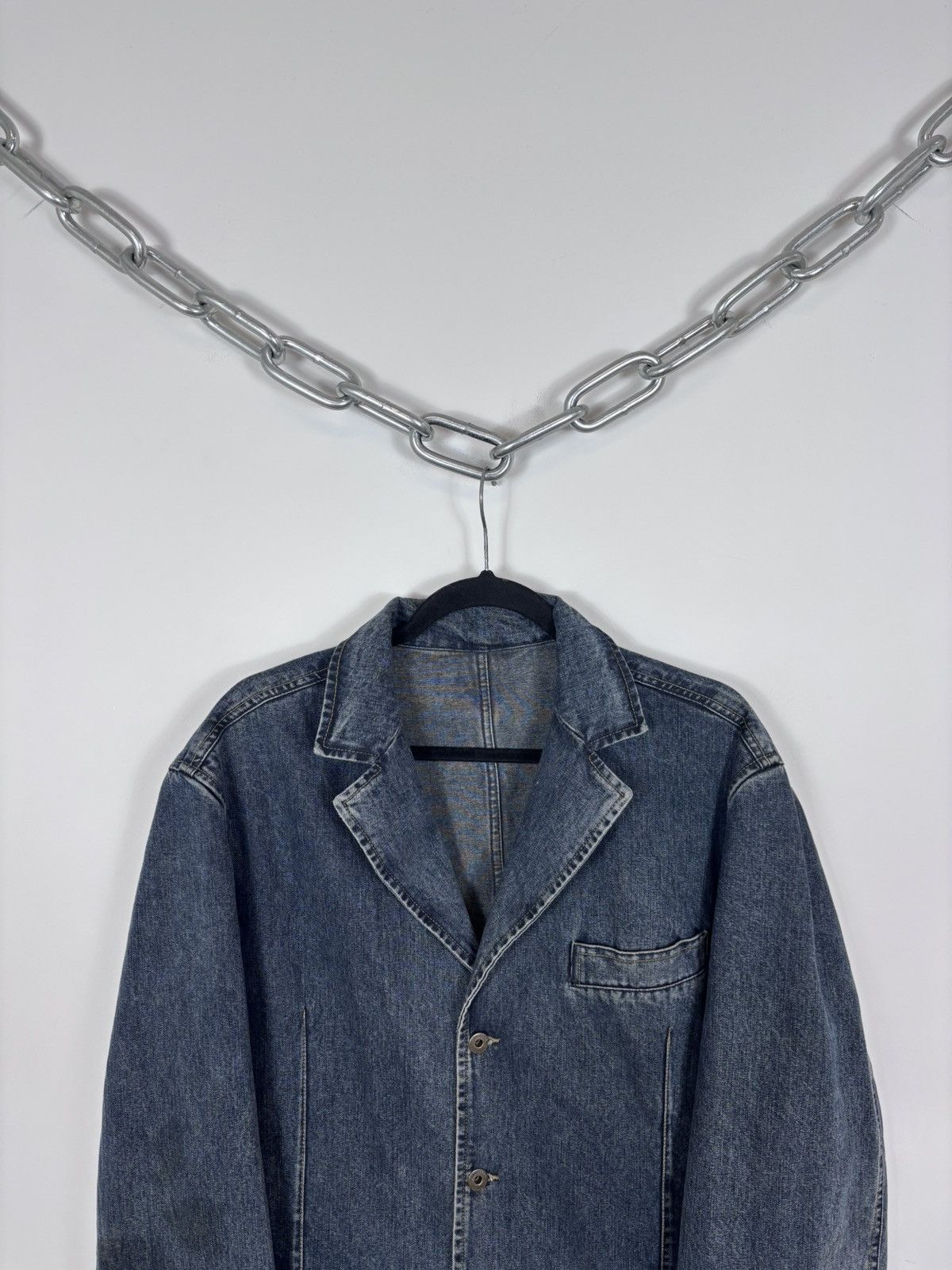 Burberry Burberry London Women’s Blue Denim Blazer Jacket Coat Size XL / US 12-14 / IT 48-50 - 2 Thumbnail