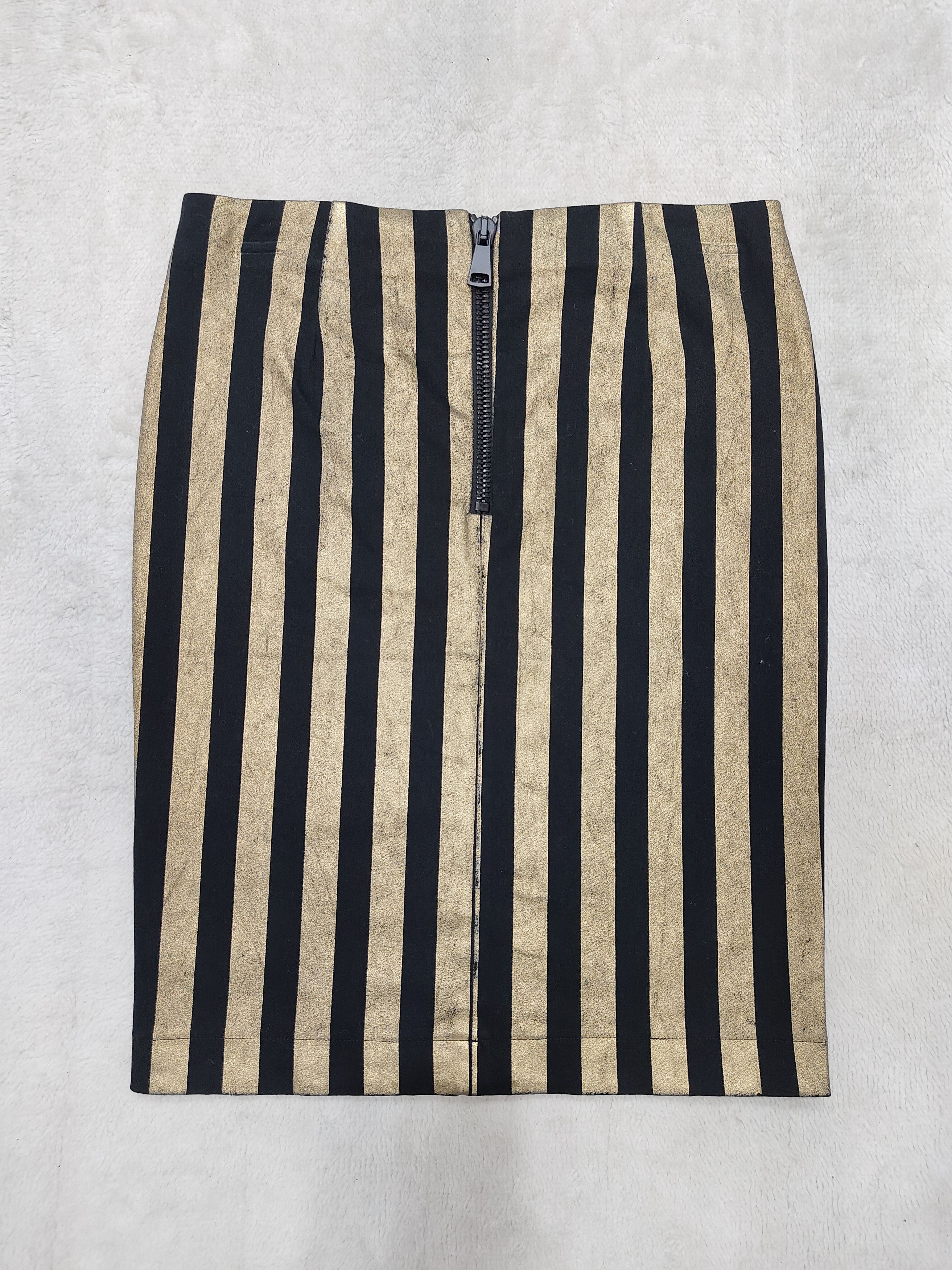 🇮🇹 8PM 🇮🇹 Amalia Gonna Gold Stripe Knee Skirt