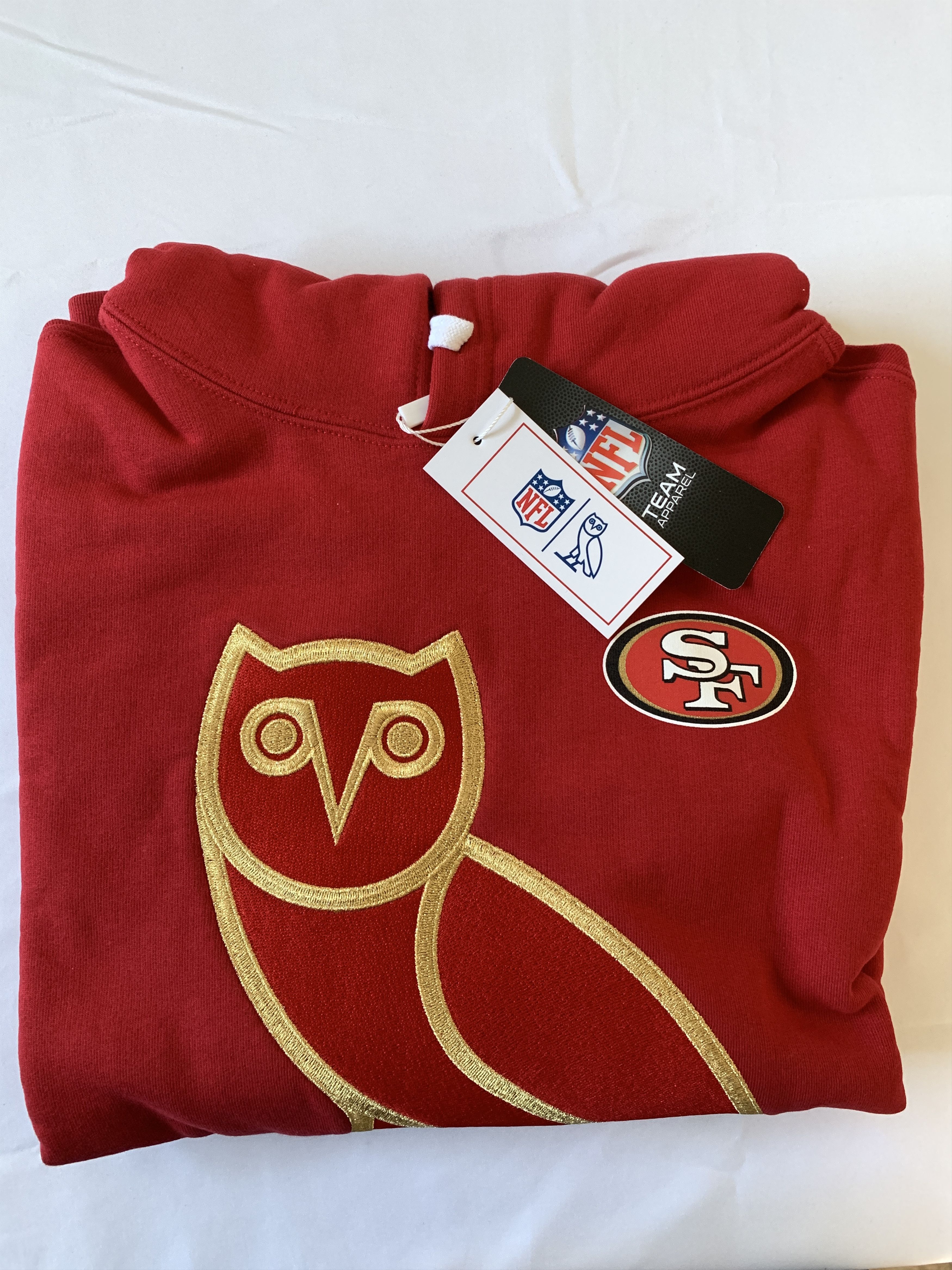 Drake *RARE* OVO x NFL San Francisco 49ers OG Owl Hoodie Size US M / EU 48-50 / 2 - 8 Thumbnail