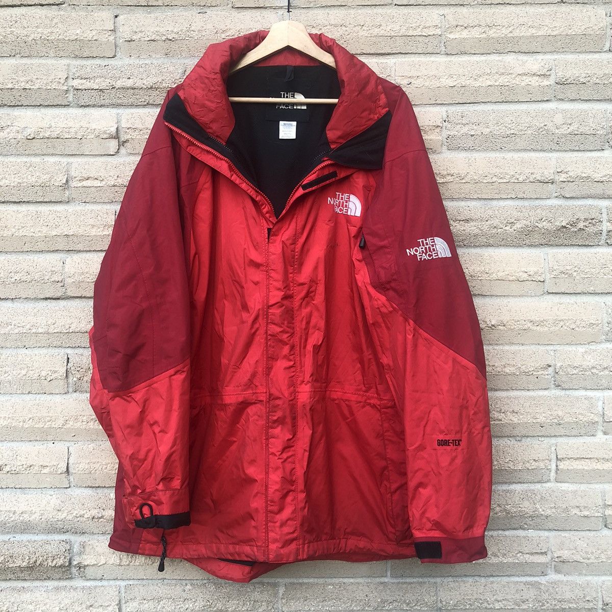 image of 90's The North Face Gore-Tex Full Zip Mountain Jacket in Red, Men's (Size 2XL)