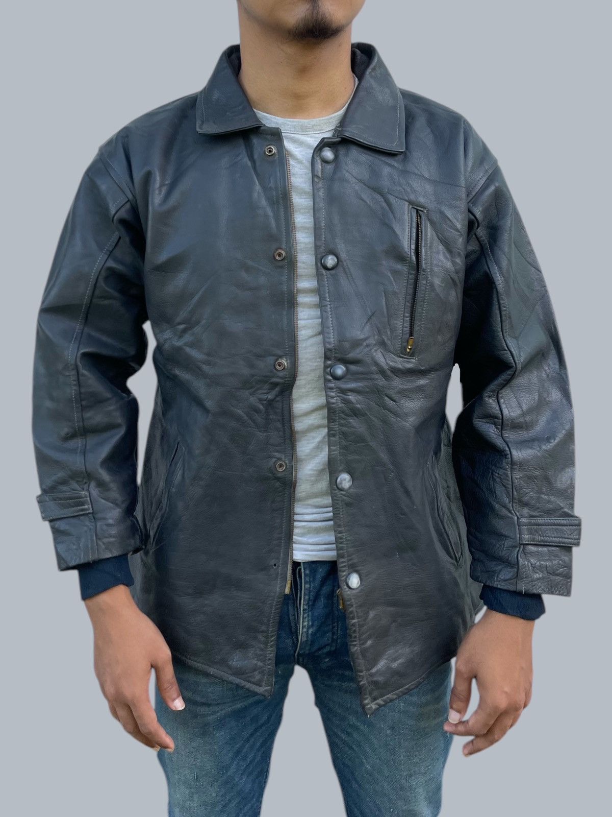 Genuine Leather × Japanese Brand 🔥Vintage 80s Superior Smart Genuine Leather Jacket Size US M / EU 48-50 / 2 - 1 Thumbnail