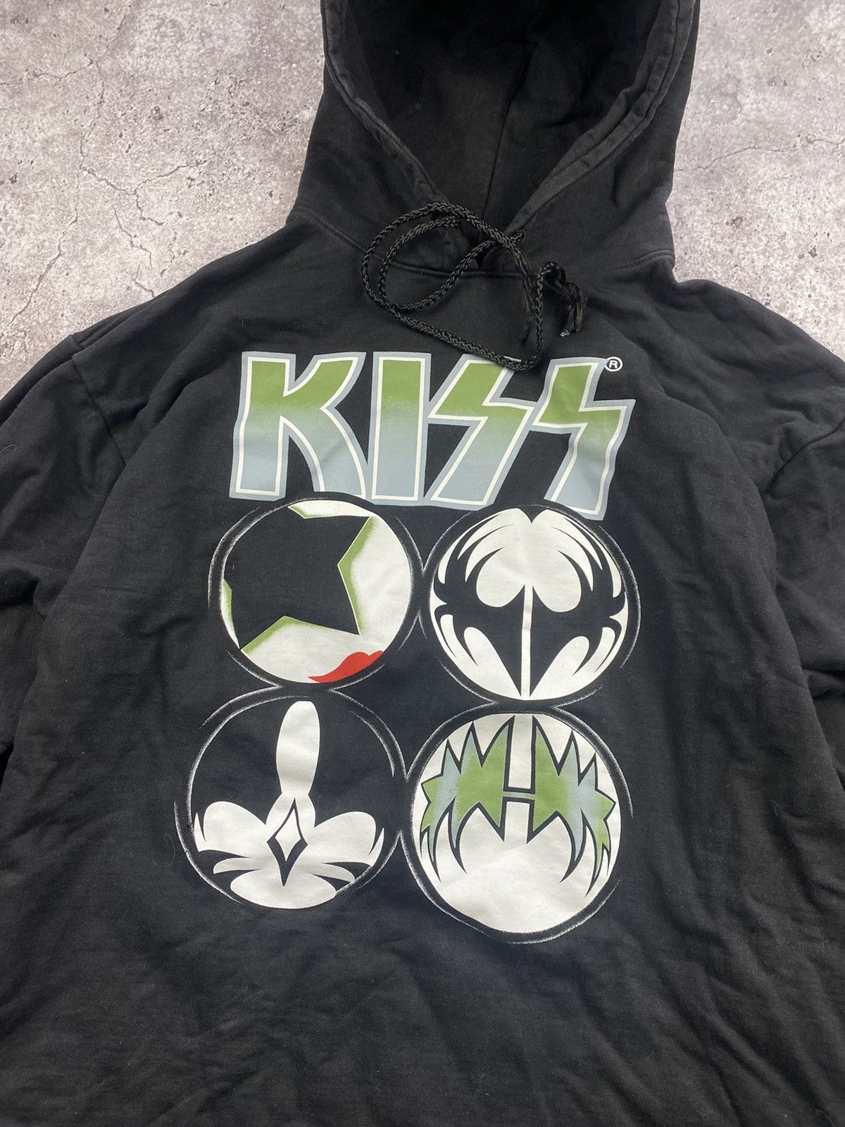 Band Tees × KISS × Vintage KISS Hoodie 1990s Vintage Black Rare Faded Size US L / EU 52-54 / 3 - 3 Thumbnail