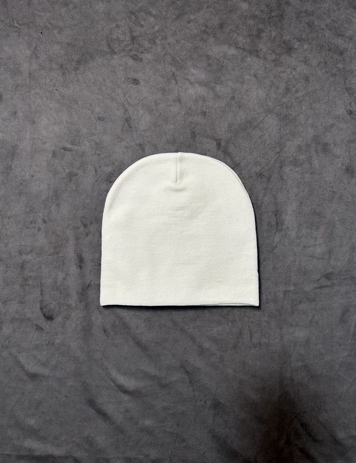 Japanese Brand Anime Girl Target Graphic No Cuff Knit Beanie White Hat OS Size ONE SIZE - 4 Thumbnail