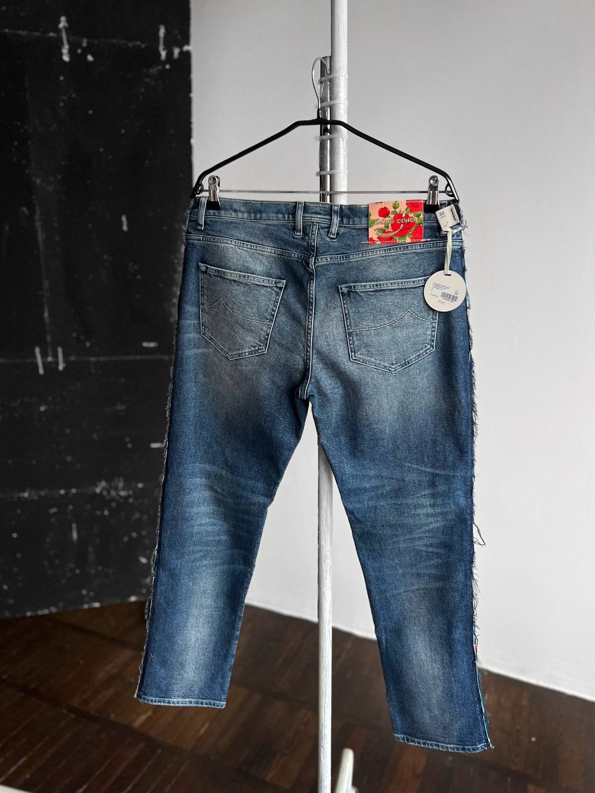 Jacob Cohen Jacob Cohen NWT Womens Blue Premium Karen Floral Jeans Size 34" / US 12 / IT 48 - 3 Thumbnail