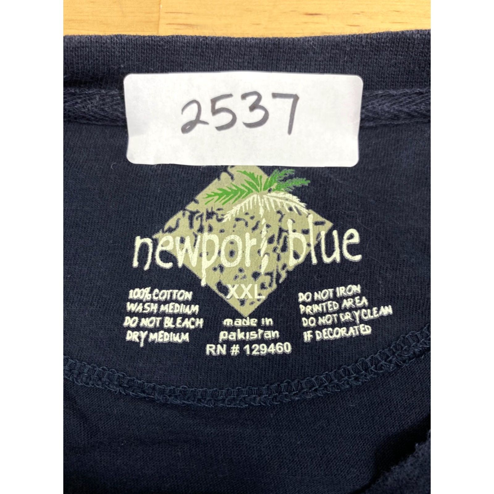 Vintage Newport Blue Men’s XXL Black T Shirt Motorcycle American Thunder Biker #2537 Size US XXL / EU 58 / 5 - 5 Thumbnail