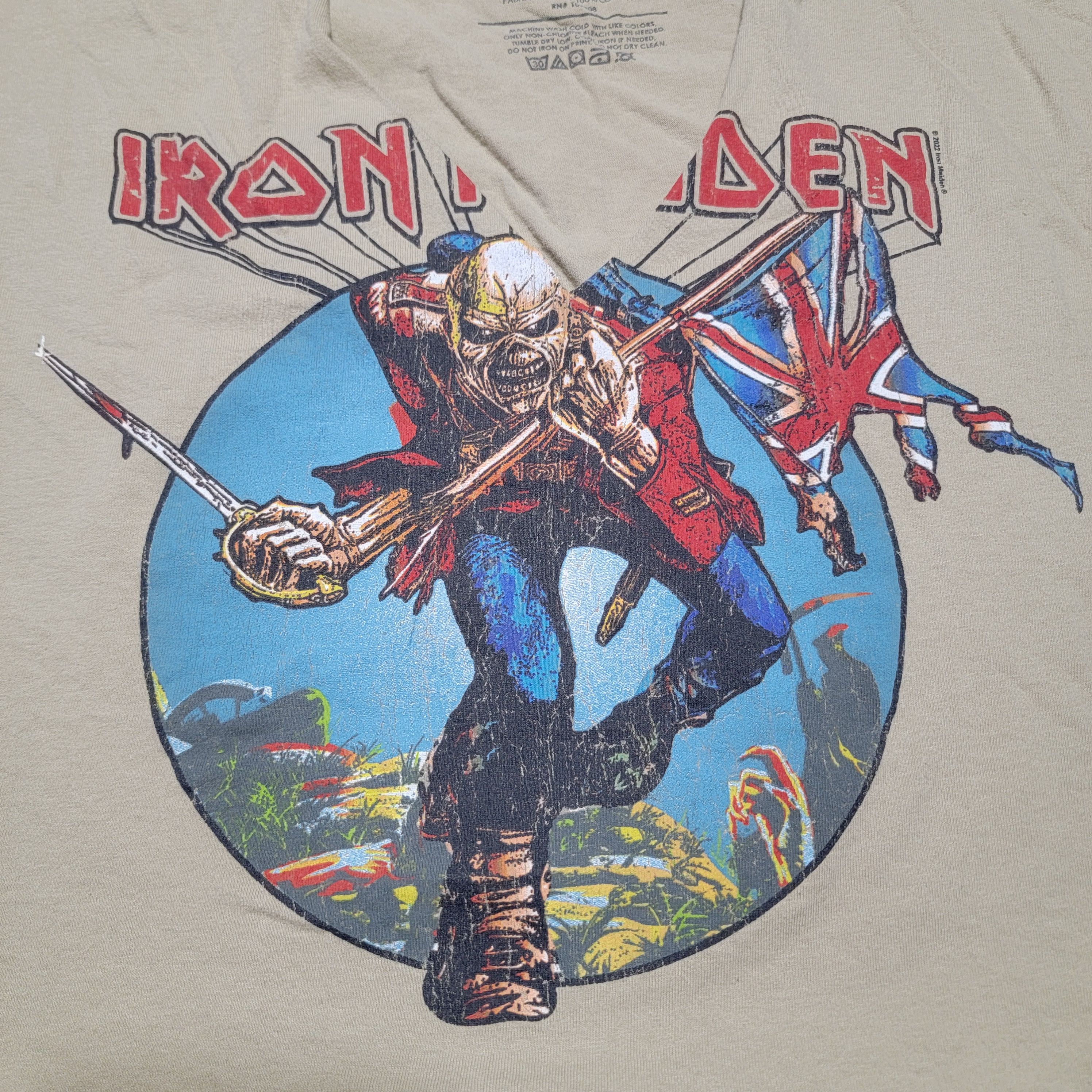 Other G Lobal Tan SS Cut Crop Tee "Iron Maiden" - Size XL Size XL / US 12-14 / IT 48-50 - 2 Thumbnail