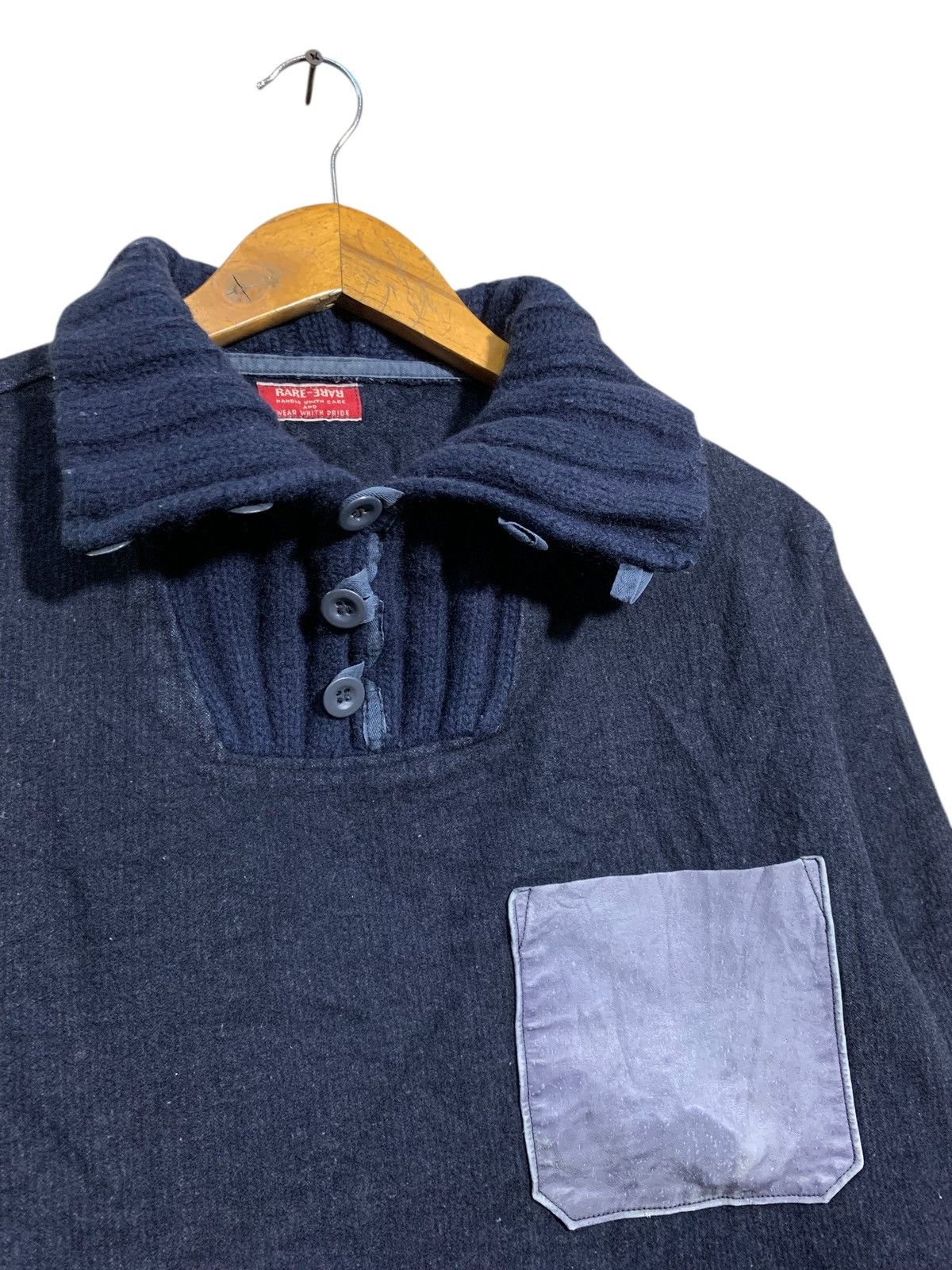 Massimo Osti 🔥RA-RE WOOL JUMPER DECK NAVY SWEATSHIRTS Size US XL / EU 56 / 4 - 5 Thumbnail