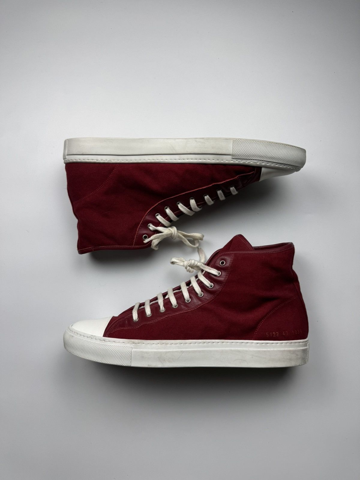 Common Projects 2015 S/S Common Projects High Top Red Suede Sneakers Size US 10 / EU 43 - 1 Thumbnail